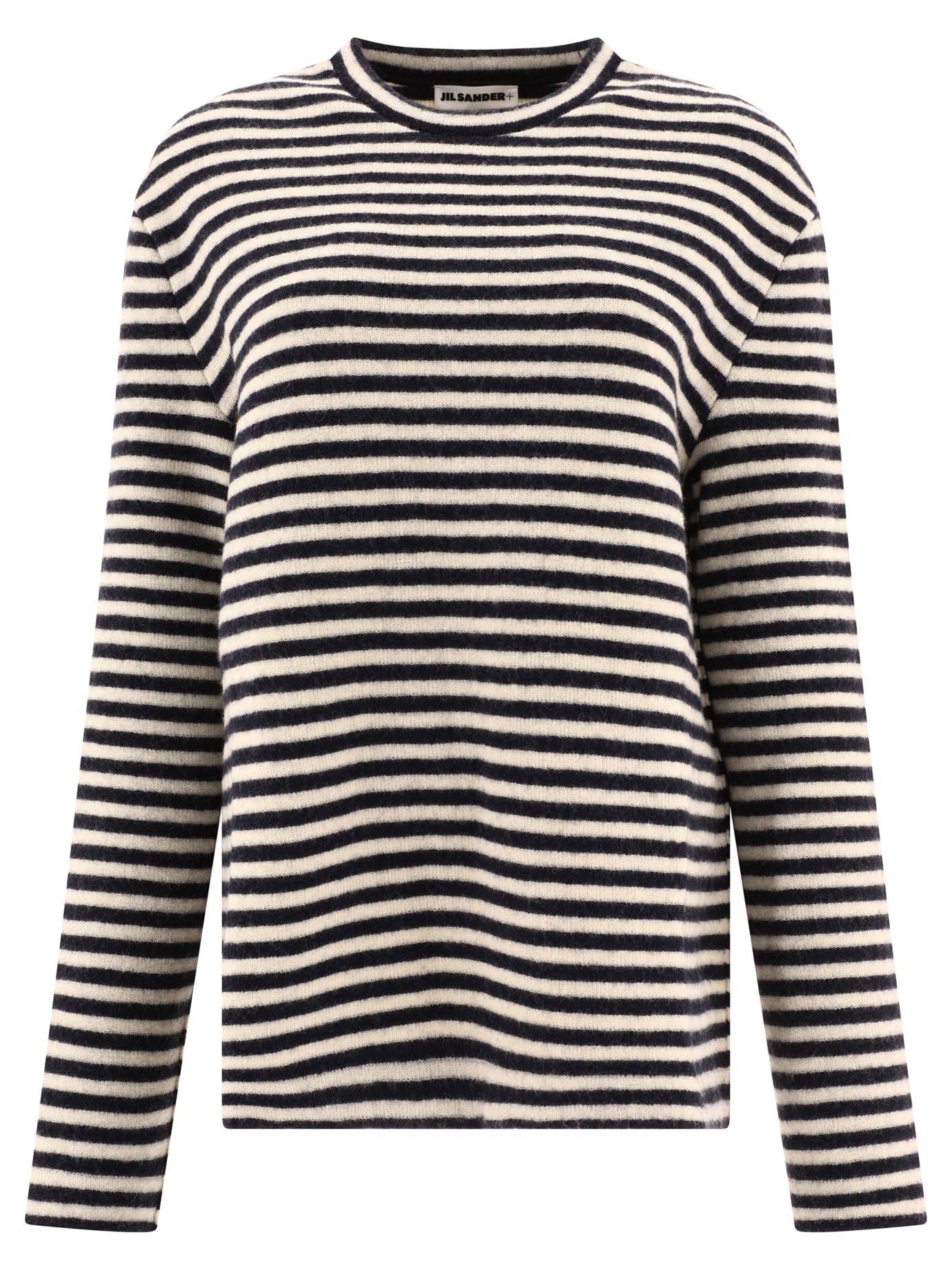 Jil Sander-Striped Sweater Knitwear Blu-Donna