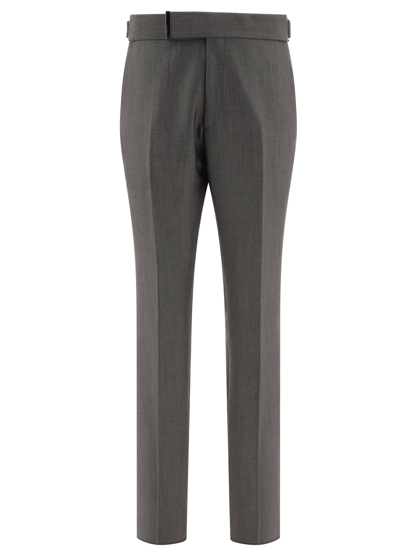 Tom Ford-Wool And Mohair Trousers Grey-Uomo