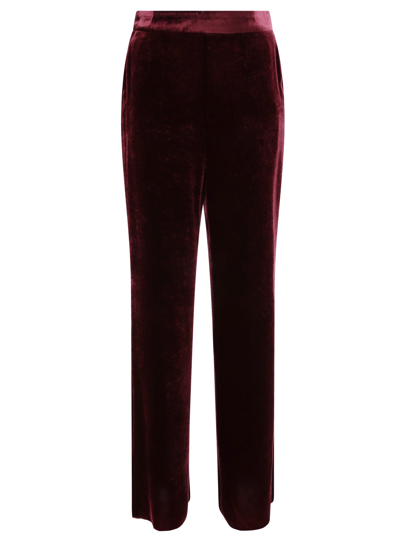 Etro-Velvet Trousers Bordeaux-Donna