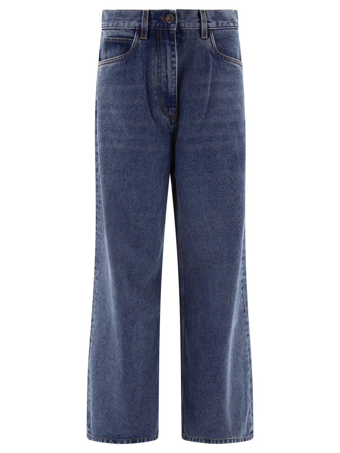 Etro-Wide-Leg Jeans Celeste-Donna