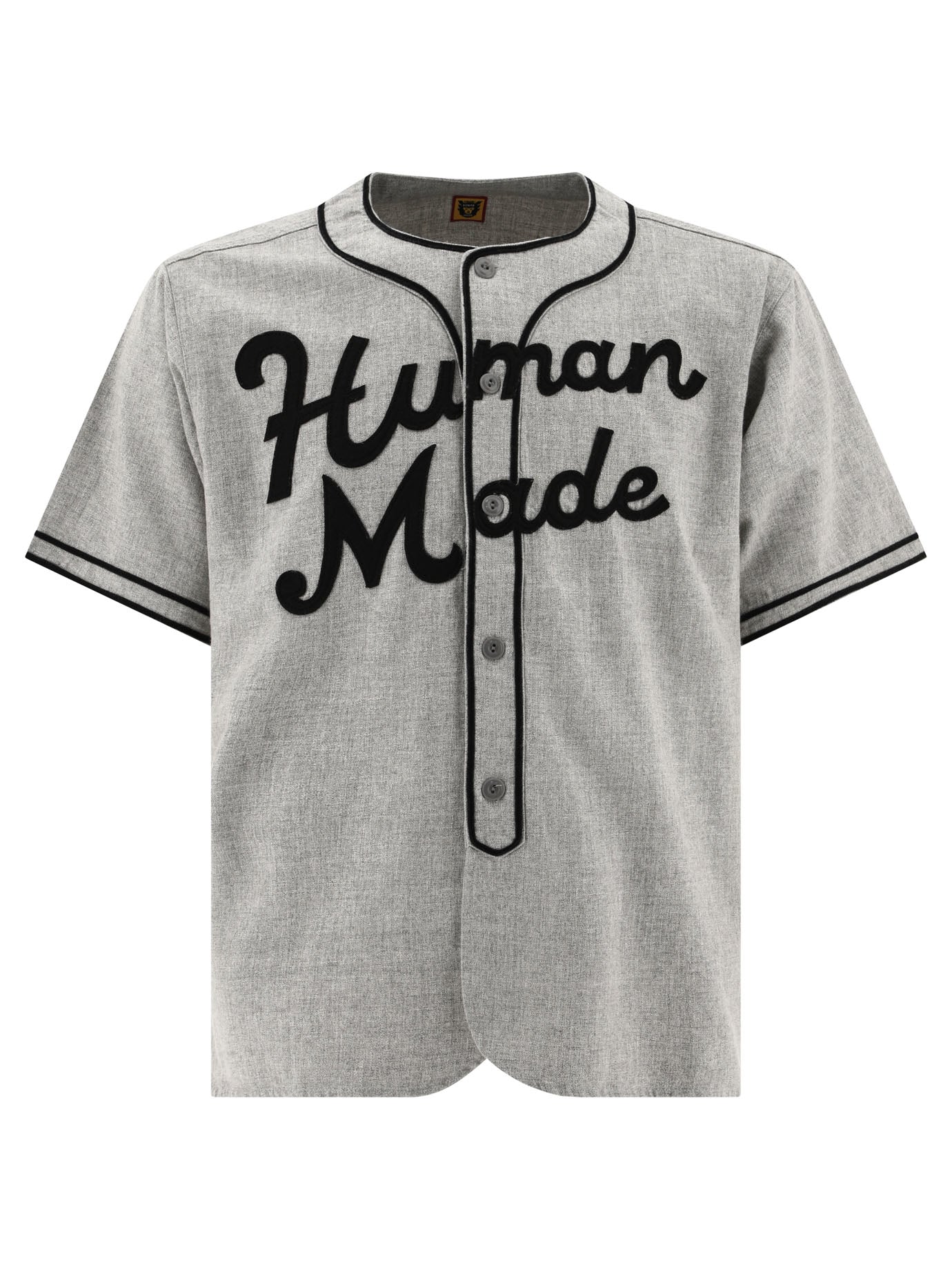 Human Made-Baseball Shirts Grey-Uomo