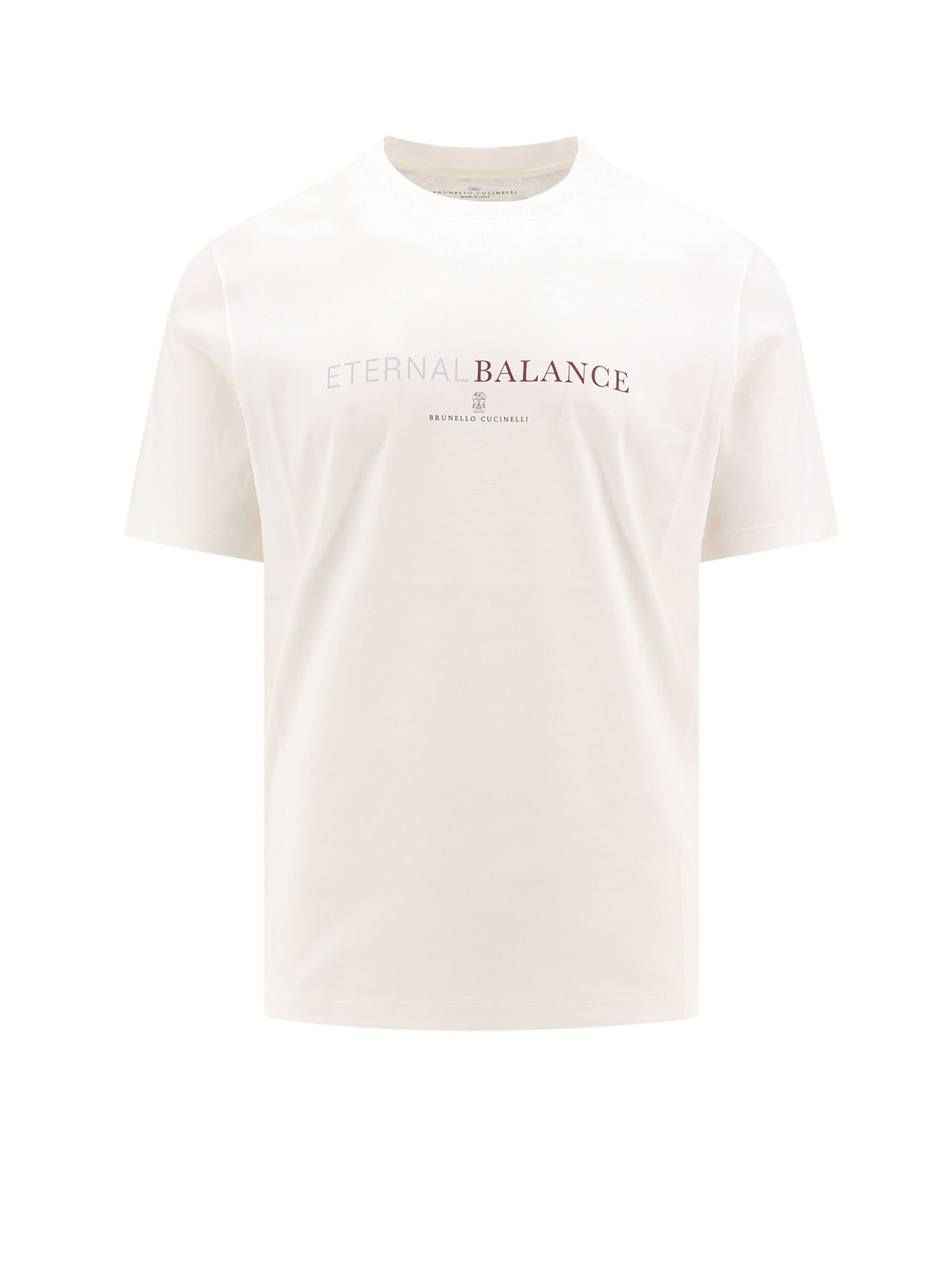 Brunello Cucinelli-T-shirt in cotone con stampa Eternal Balance-Uomo