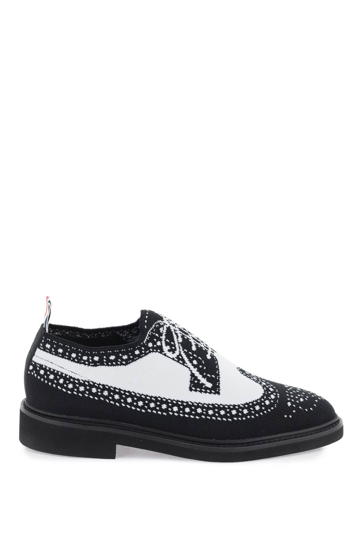 Thom Browne-Mocassini Brogue Longwing In Maglia Trompe L'oeil-Uomo