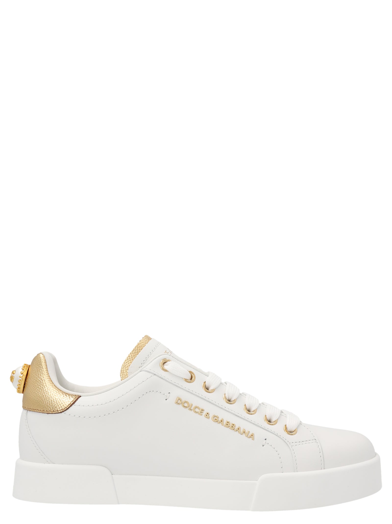 Dolce & Gabbana-Portofino Sneakers Oro-Donna