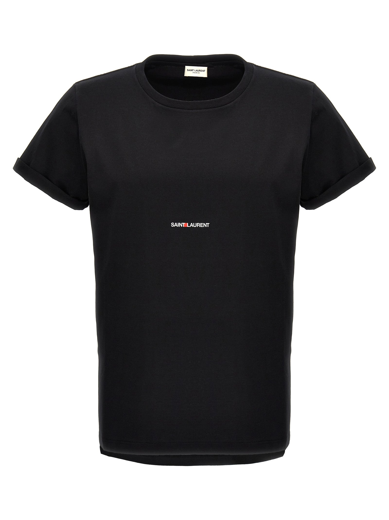 Saint Laurent-Saint Laurent Rive Gauche T Shirt Nero-Uomo