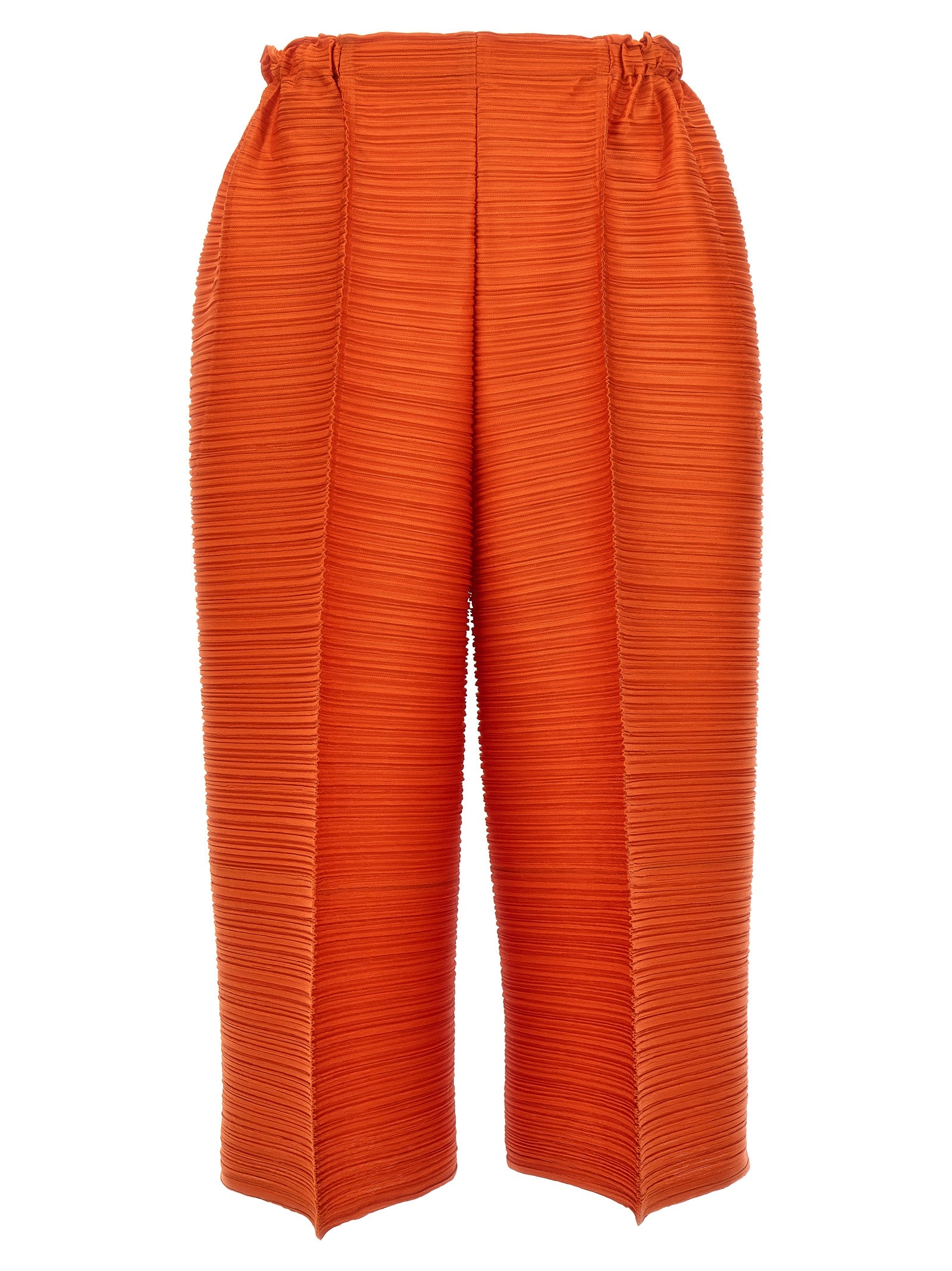 Pleats Please Issey Miyake-Thicker Bounce Pantaloni Arancione-Donna