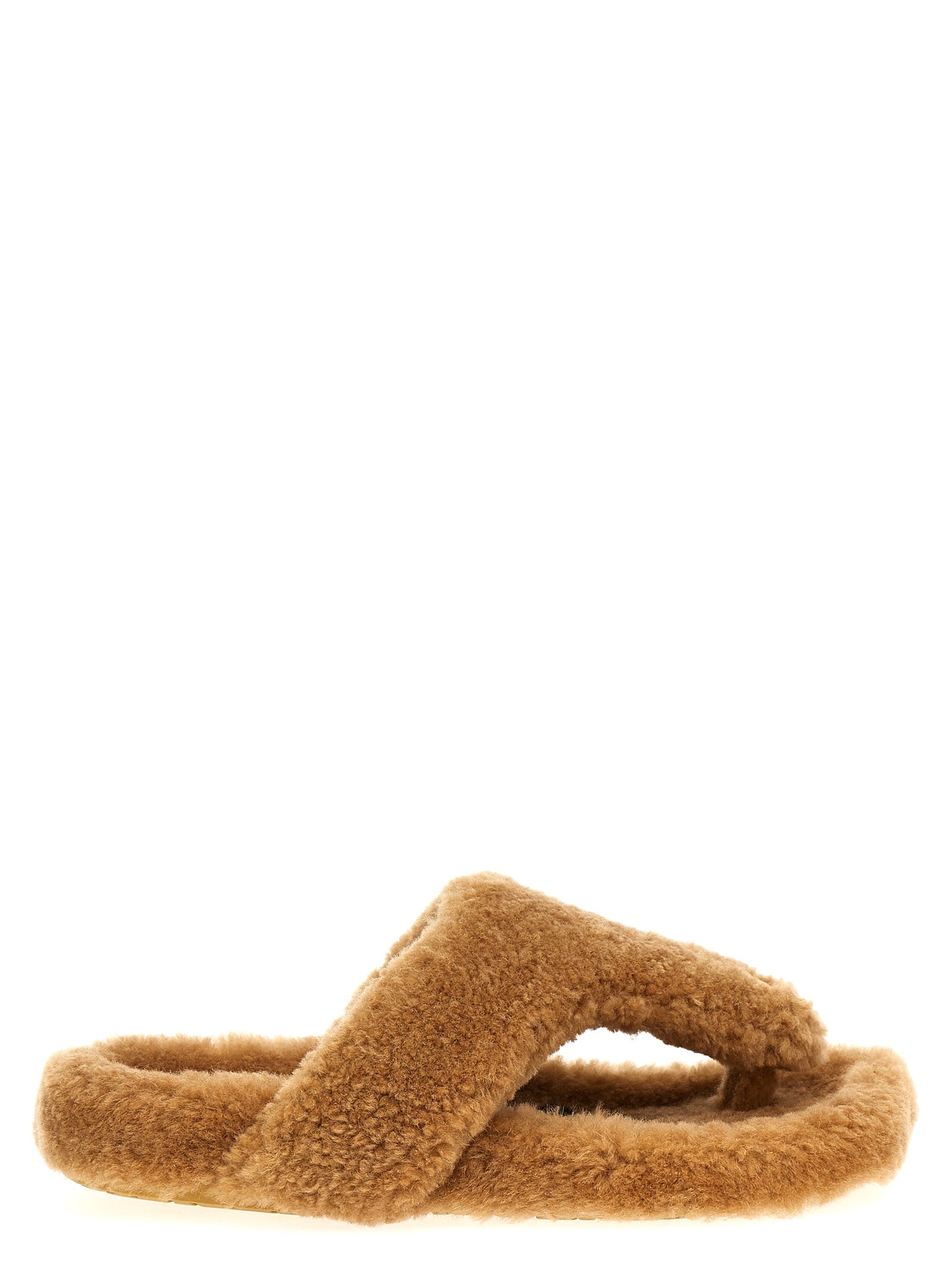 Loewe-Shearling Sandali Beige-Donna