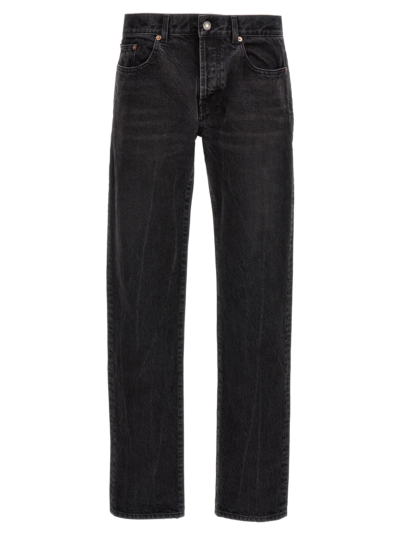 Saint Laurent-Slim Fit Jeans Grigio-Uomo