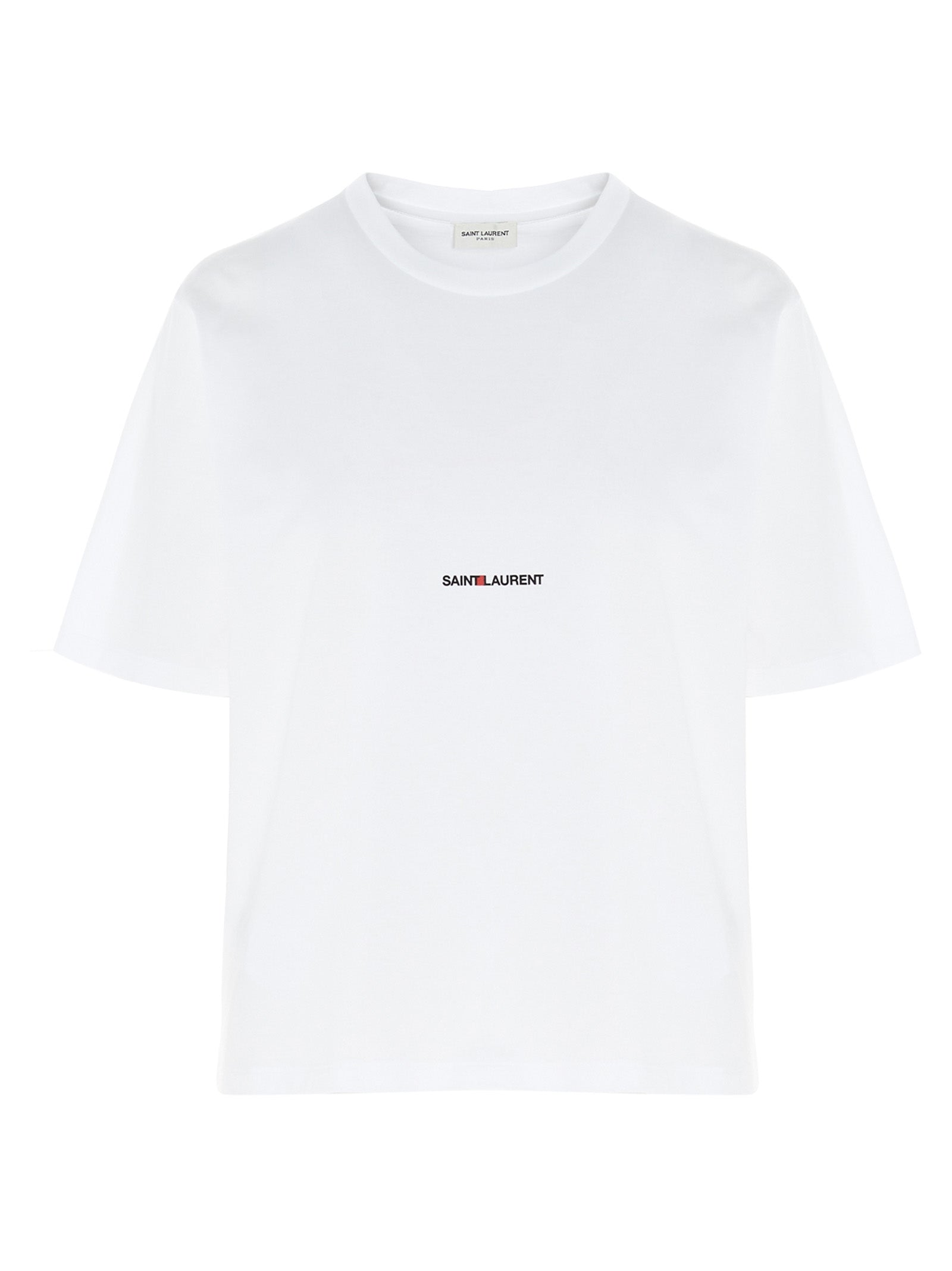 Saint Laurent-Saint Laurent Rive Gauche T Shirt Bianco-Donna