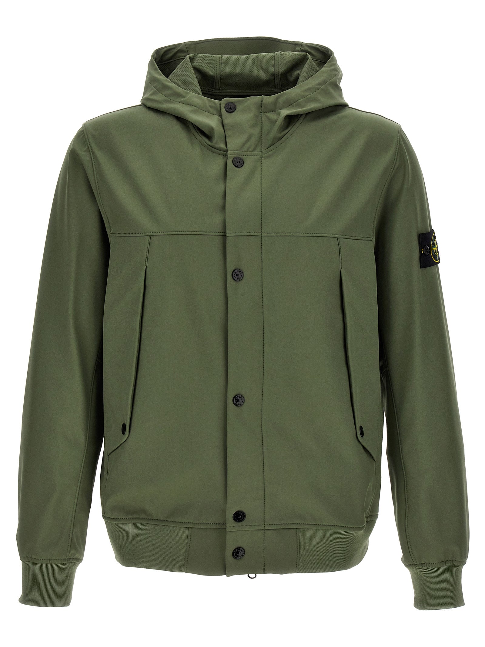 Stone Island-Light Soft Shell-R Giacche Verde-Uomo