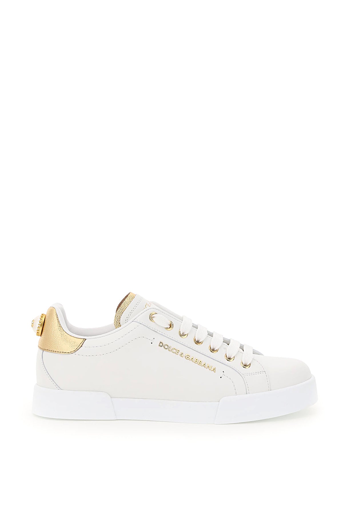 Dolce & Gabbana-Sneakers Portofino Con Perla-Donna