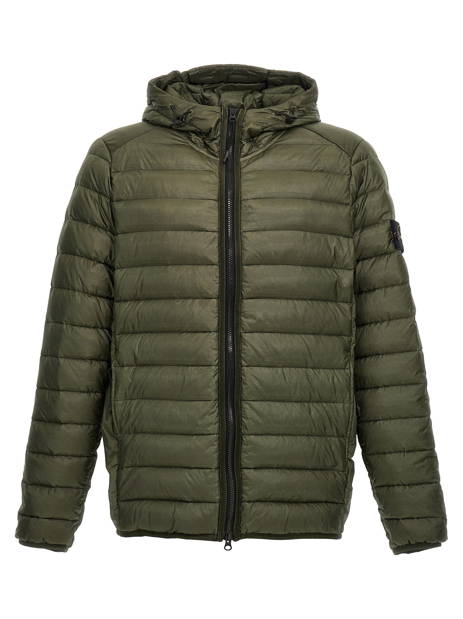 Stone Island-Loom Woven Chambers R-Nylon Down-Tc Giacche Verde-Uomo