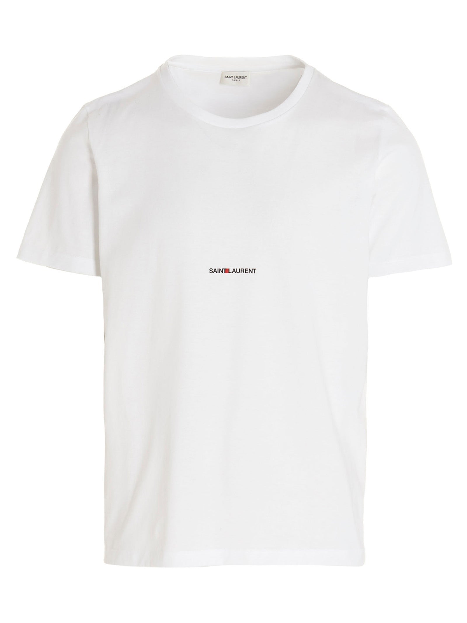 Saint Laurent-Saint Laurent Rive Gauche T Shirt Bianco-Uomo