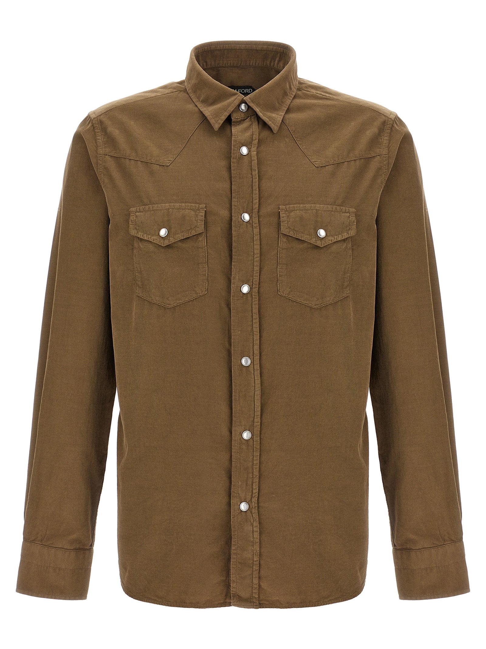 Tom Ford-Corduroy Shirt Camicie Marrone-Uomo