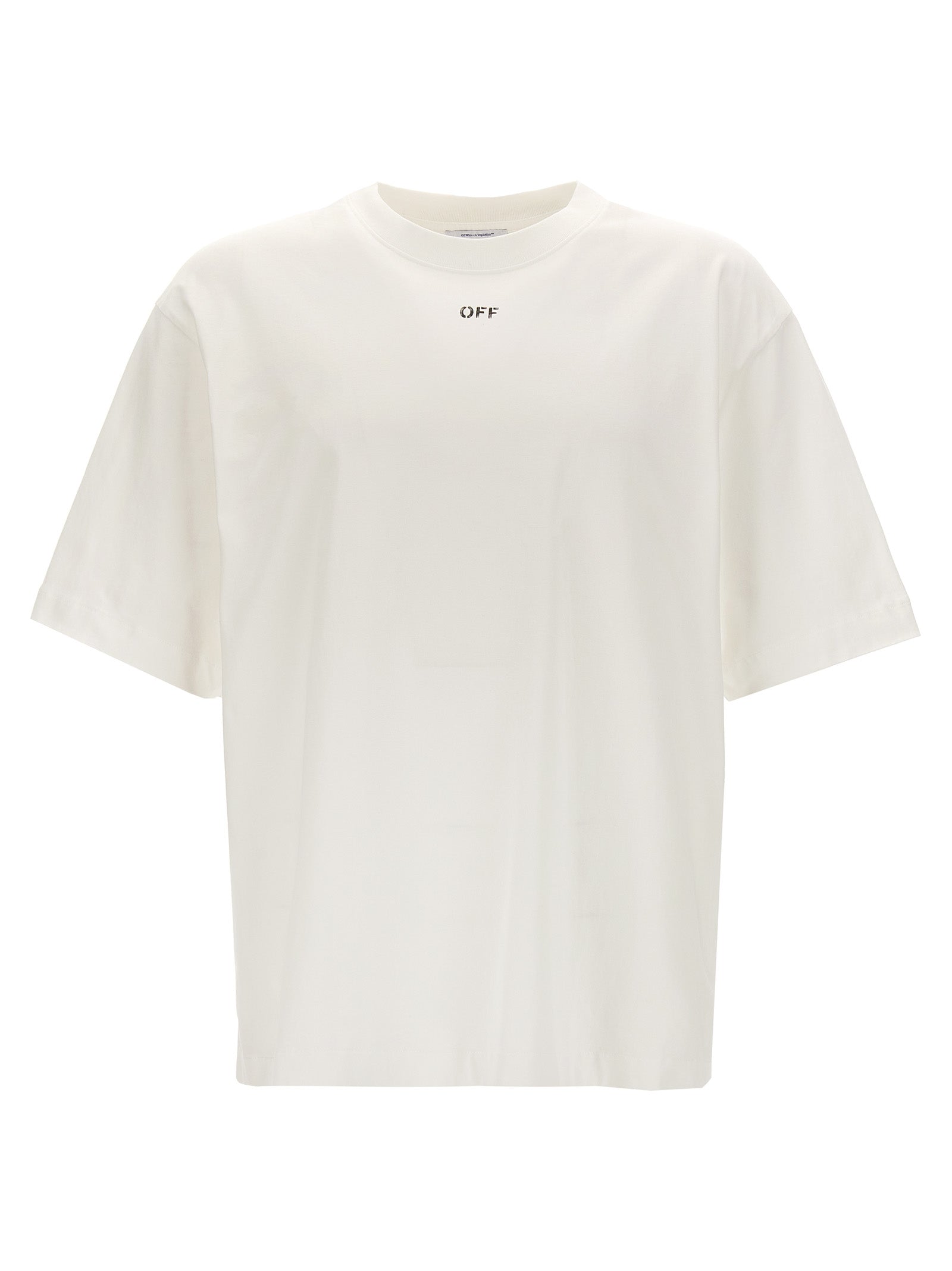 Off-White-Off Stamp Skate T Shirt Bianco-Uomo