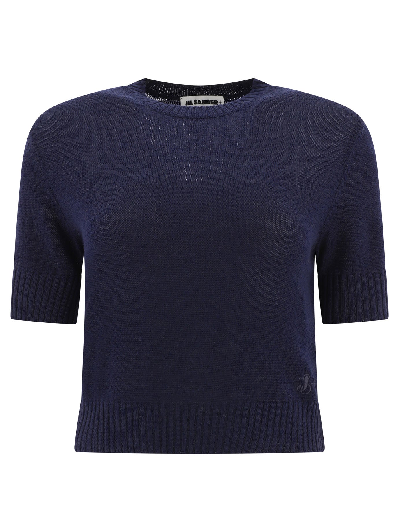 Jil Sander-Wool Sweater T-Shirts Blu-Donna