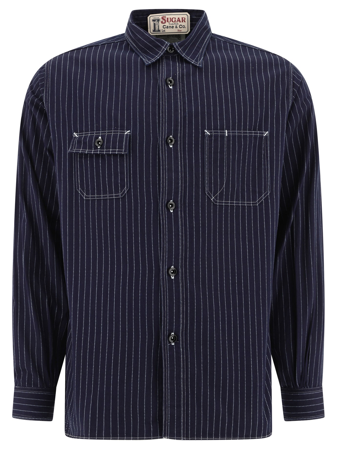 Sugar Cane-Wabash Work Shirts Blu-Uomo