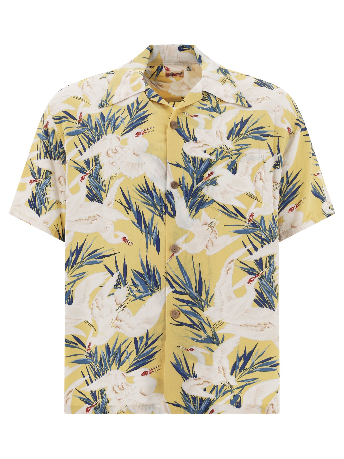 Sun Surf-White Egret Shirts Giallo-Uomo