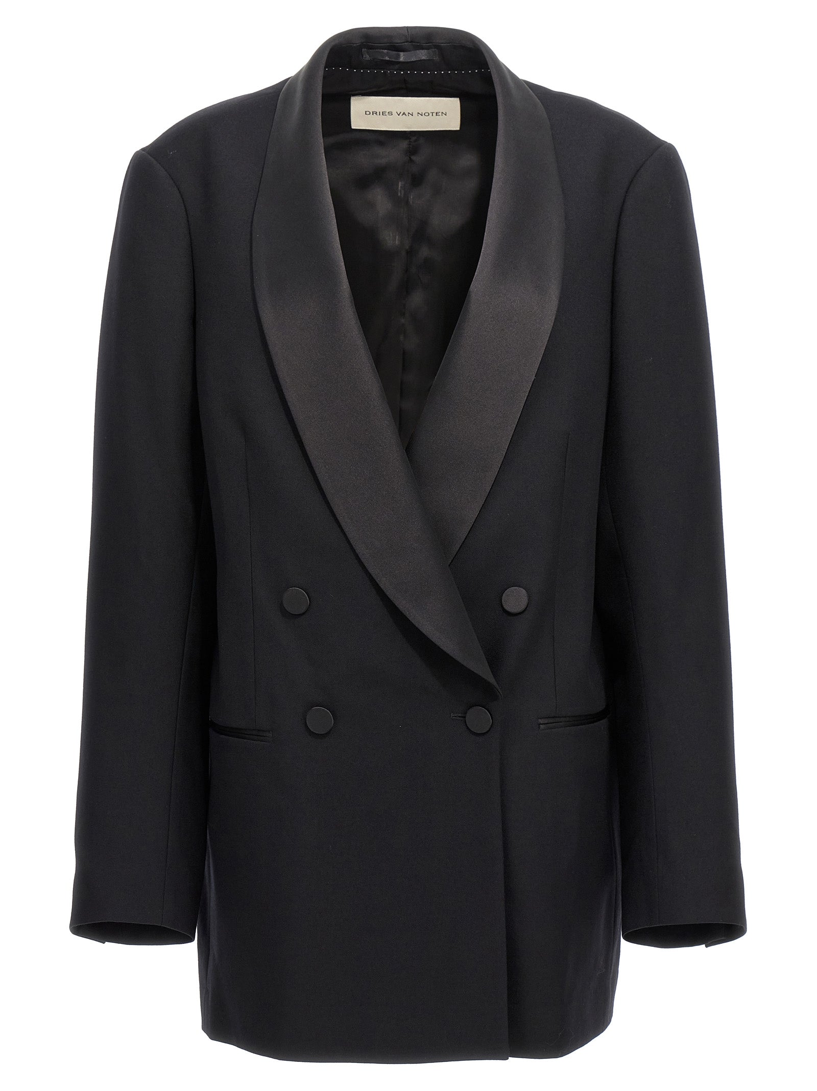 Dries Van Noten-Blinker Tux Giacche Nero-Donna