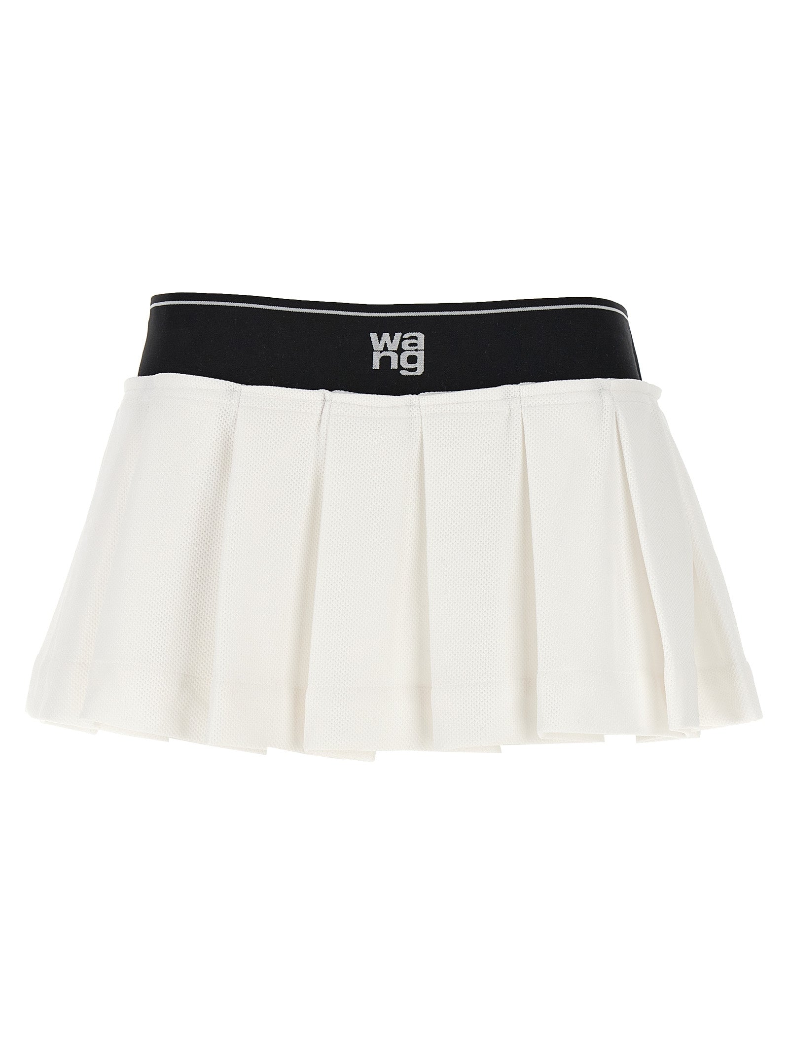 T By Alexander Wang-Cheerleader Pleated Gonne Bianco-Donna