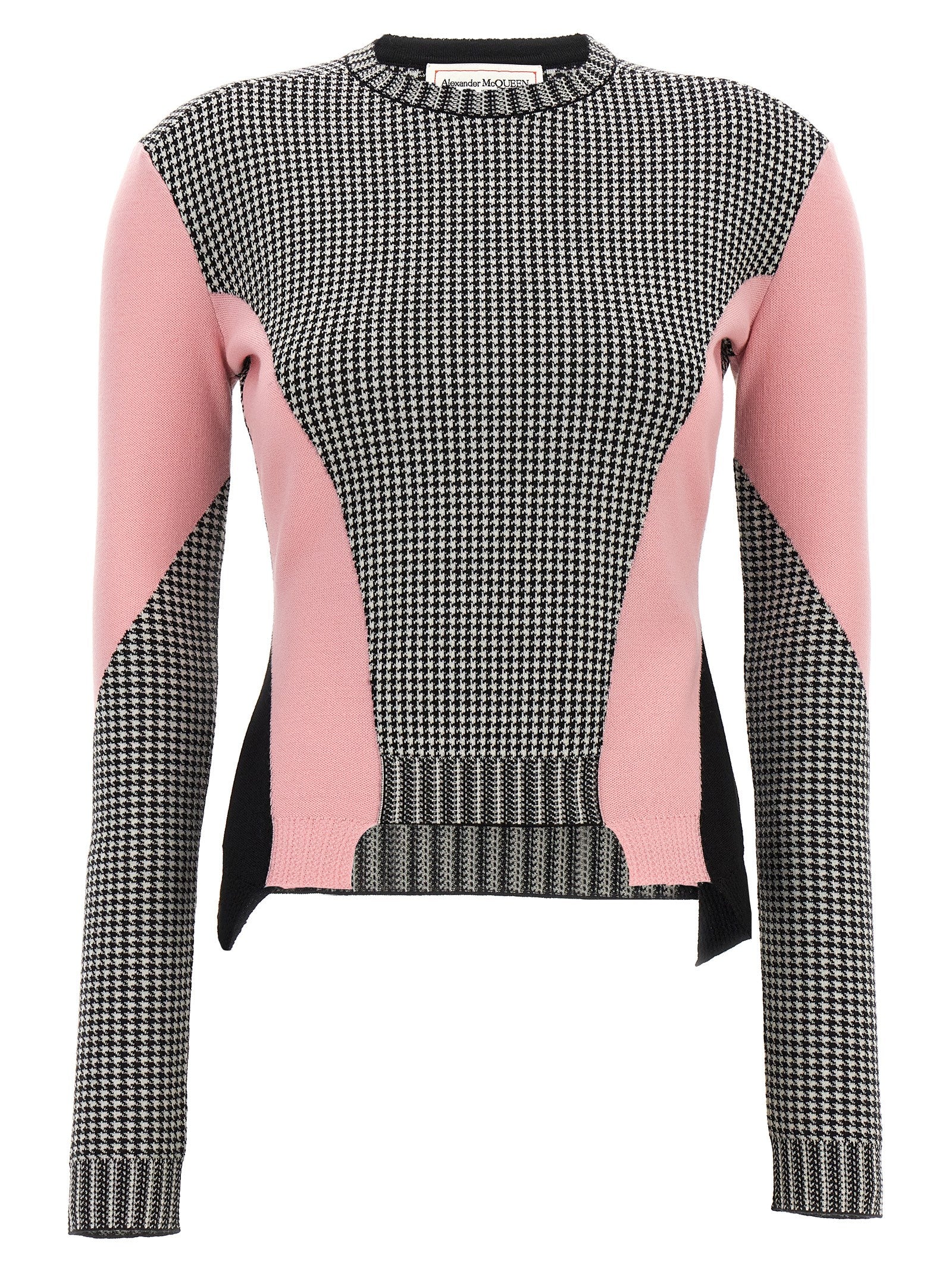 Alexander Mcqueen-Houndstooth Sweater Maglioni Multicolor-Donna