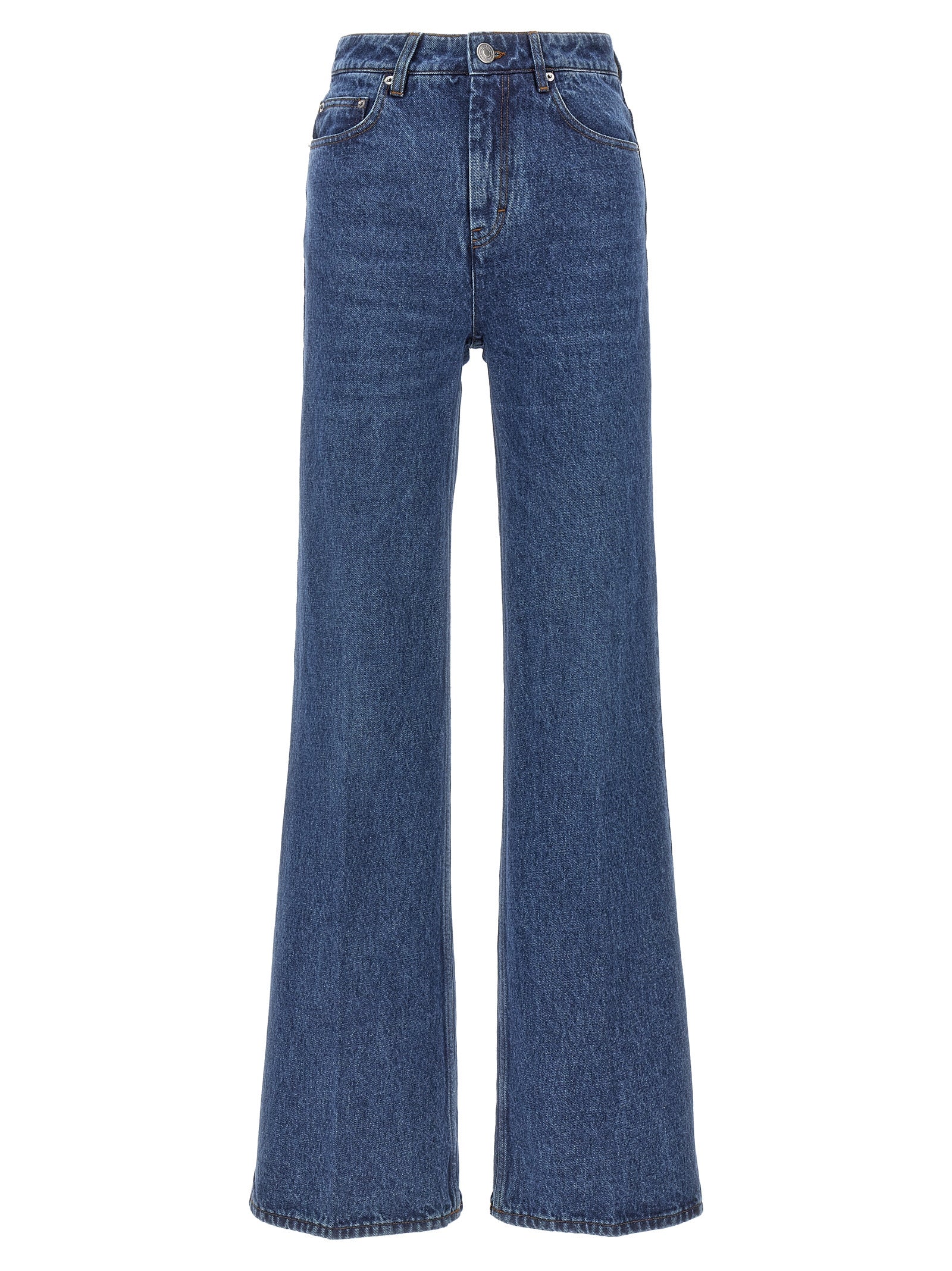 Ami Paris-Flared Jeans Blu-Donna