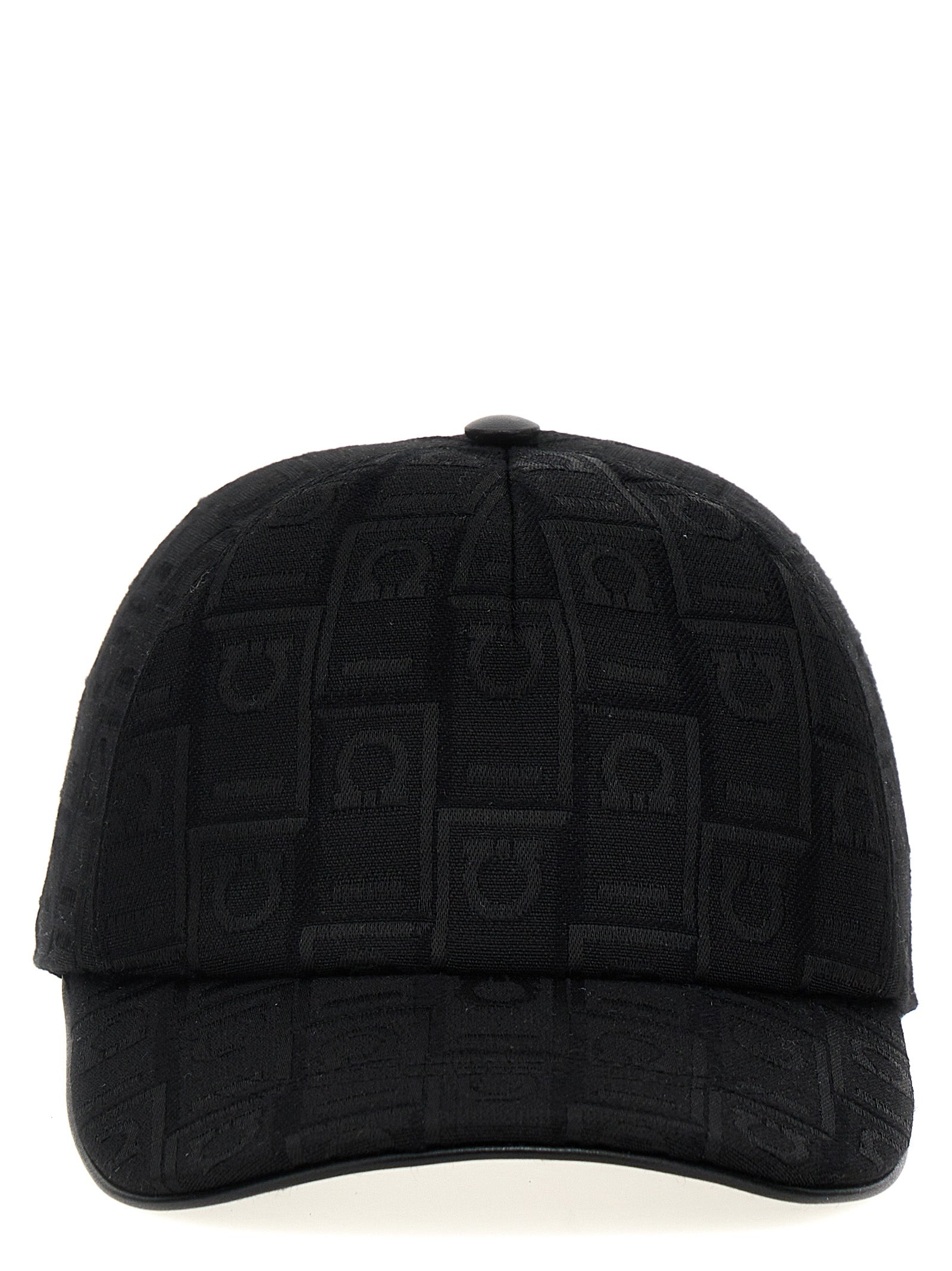 Ferragamo-Bas Monogram Cappelli Nero-Uomo