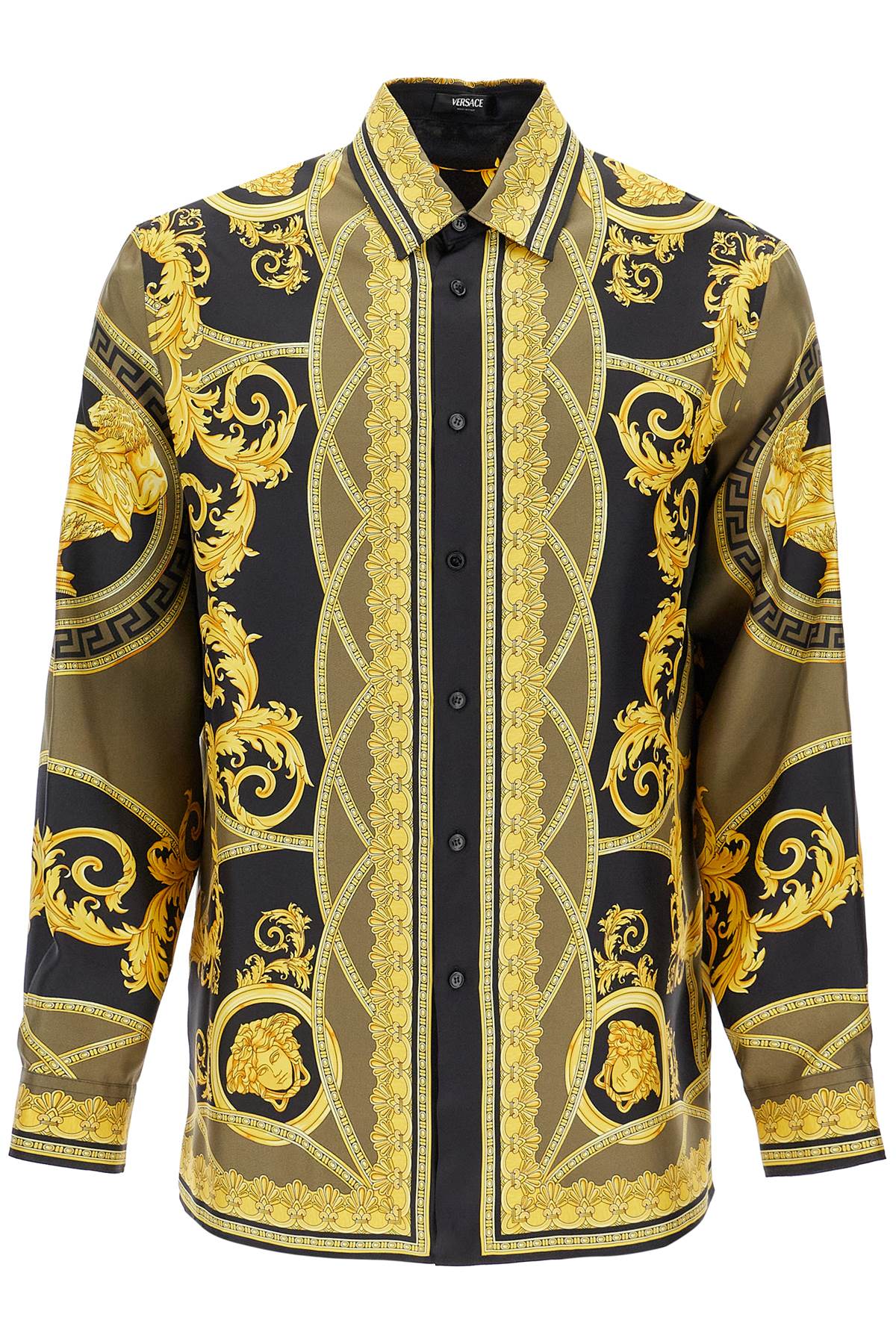 Versace-Camicia La Coupe Des Dieux In Seta Barocco-Uomo