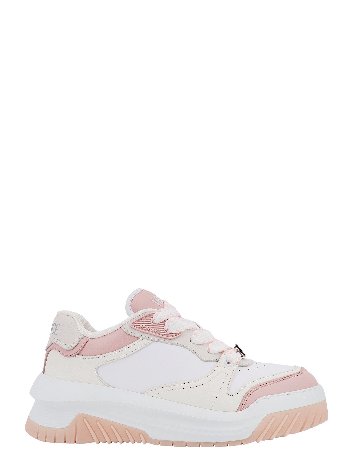 Versace-Sneakers in pelle con dettaglio Greca-Donna