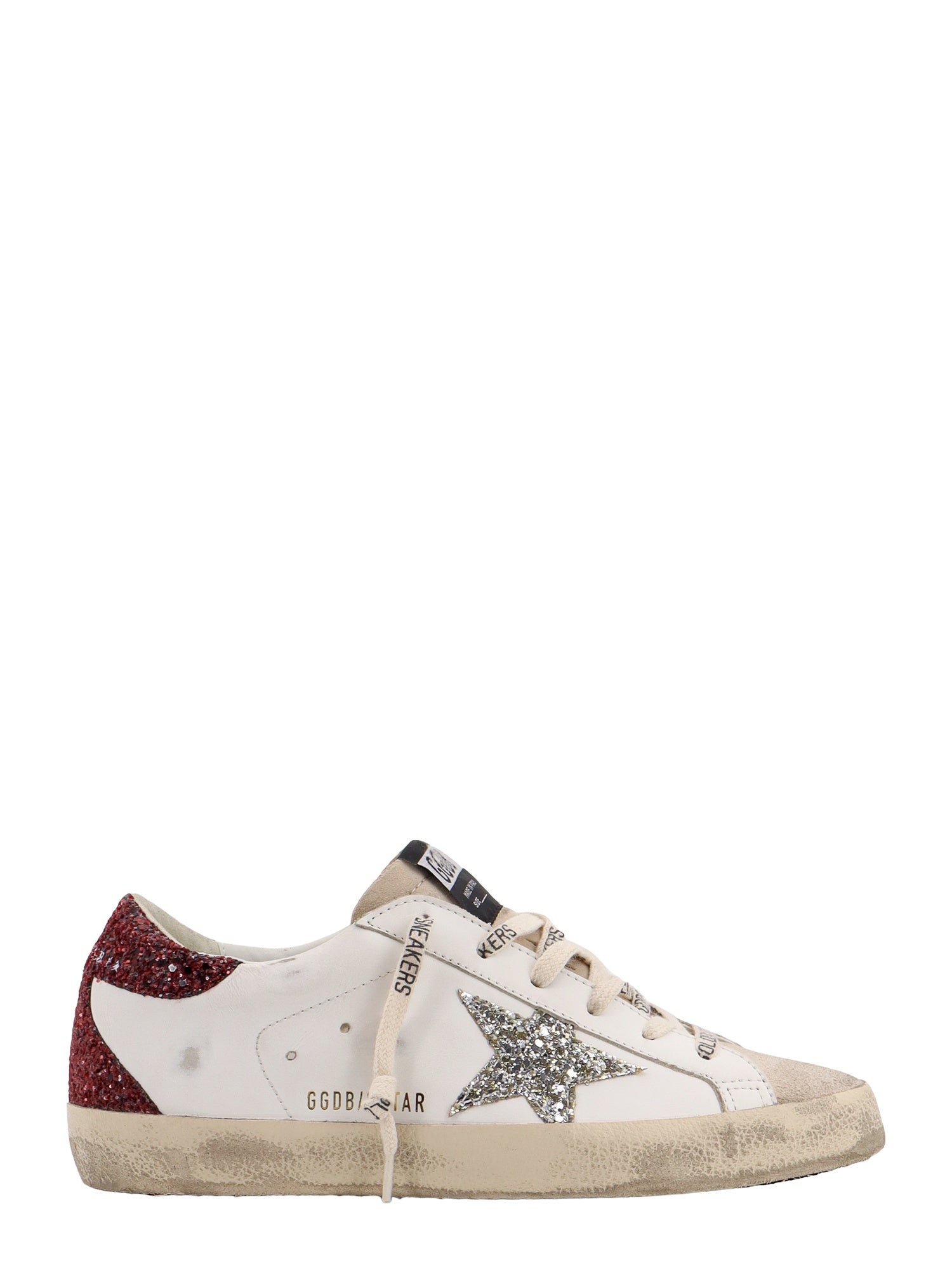 Golden Goose-Sneakers in pelle e suede con glitter-Donna