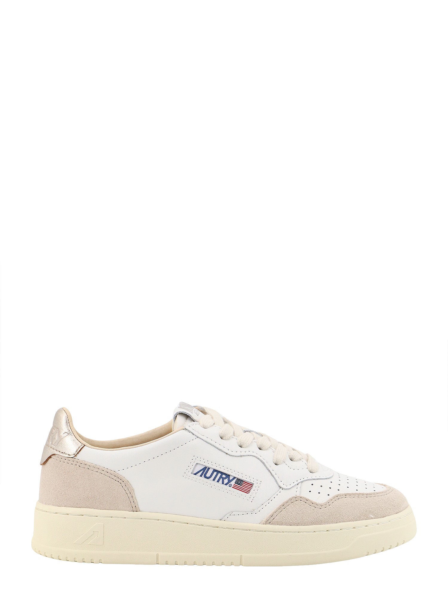 Autry-Sneakers Low-Top in pelle con ricamo logo-Donna