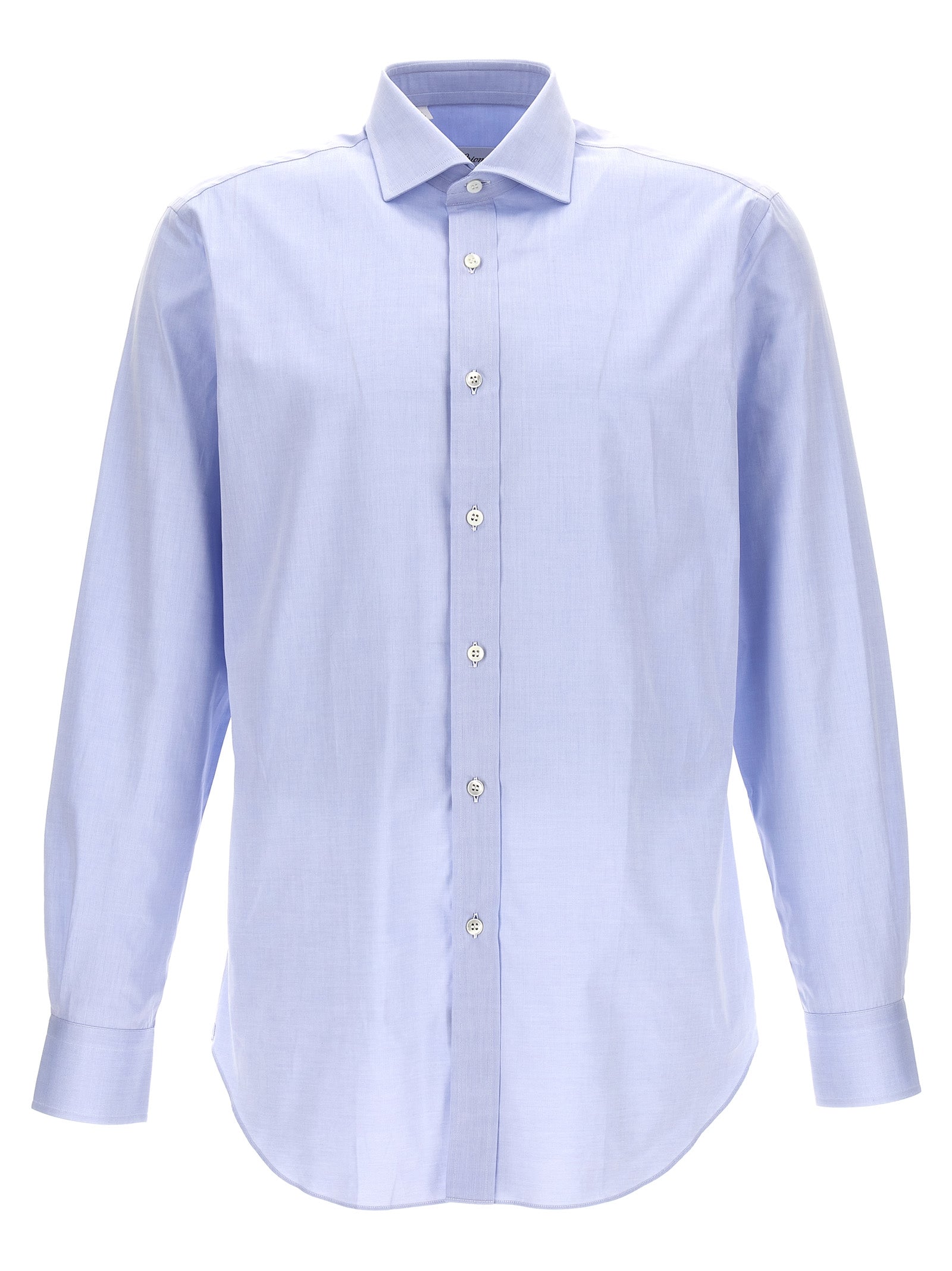 Brioni-Poplin Shirt Camicie Celeste-Uomo