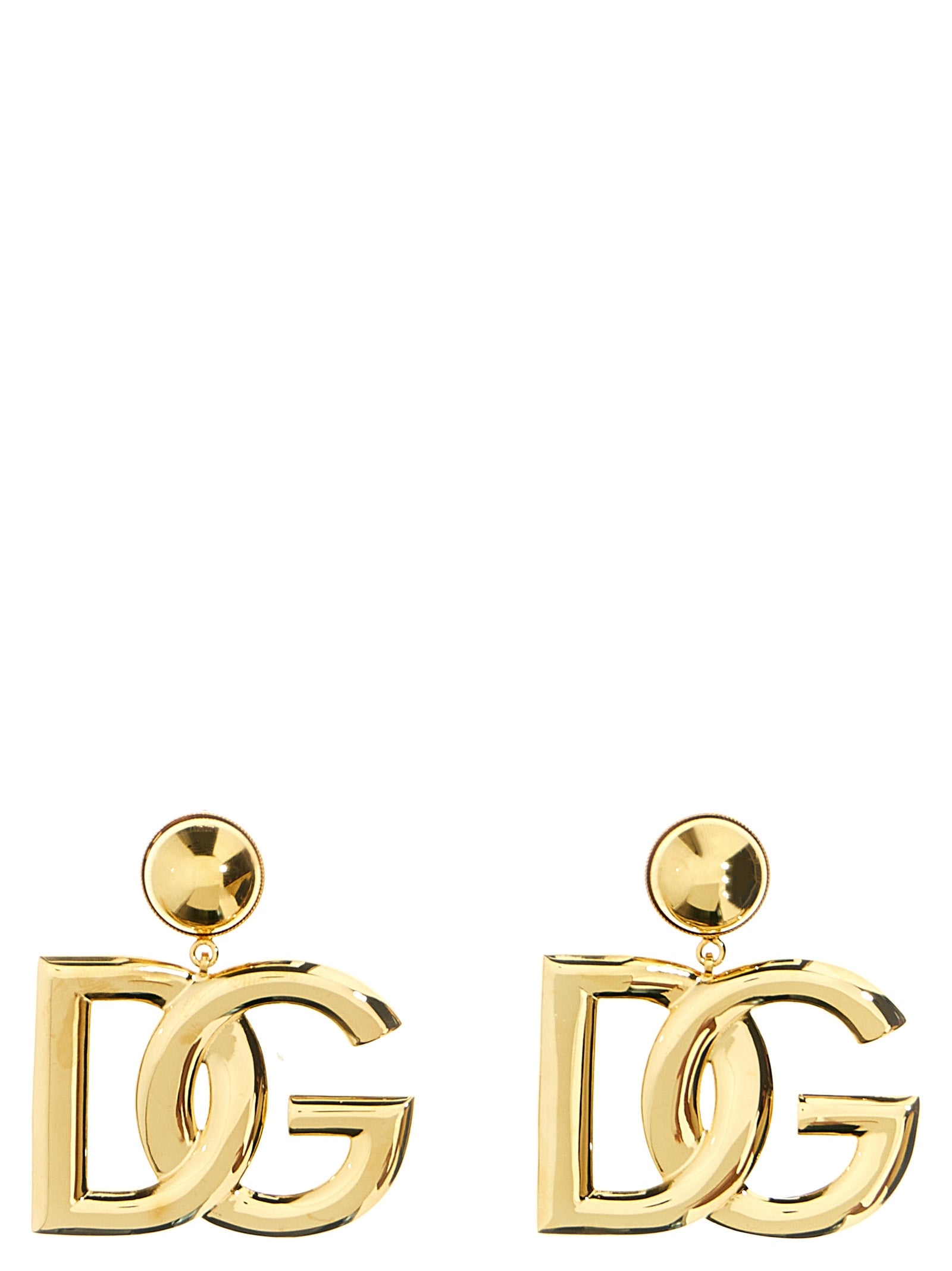 Dolce & Gabbana-Crystal Logo Earrings Gioielli Oro-Donna