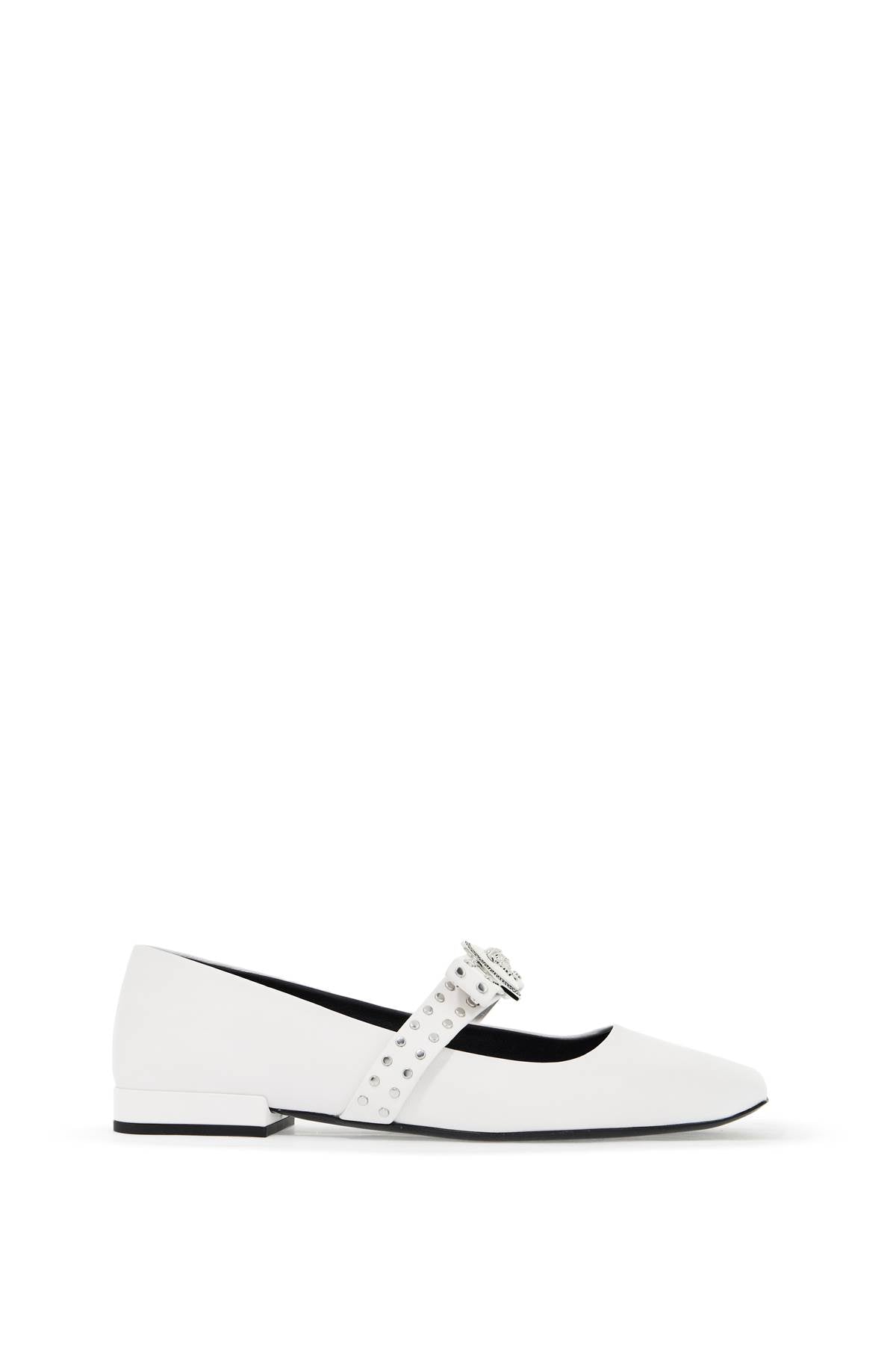 Versace-Ballerine Gianni Ribbon Con Borchie-Donna