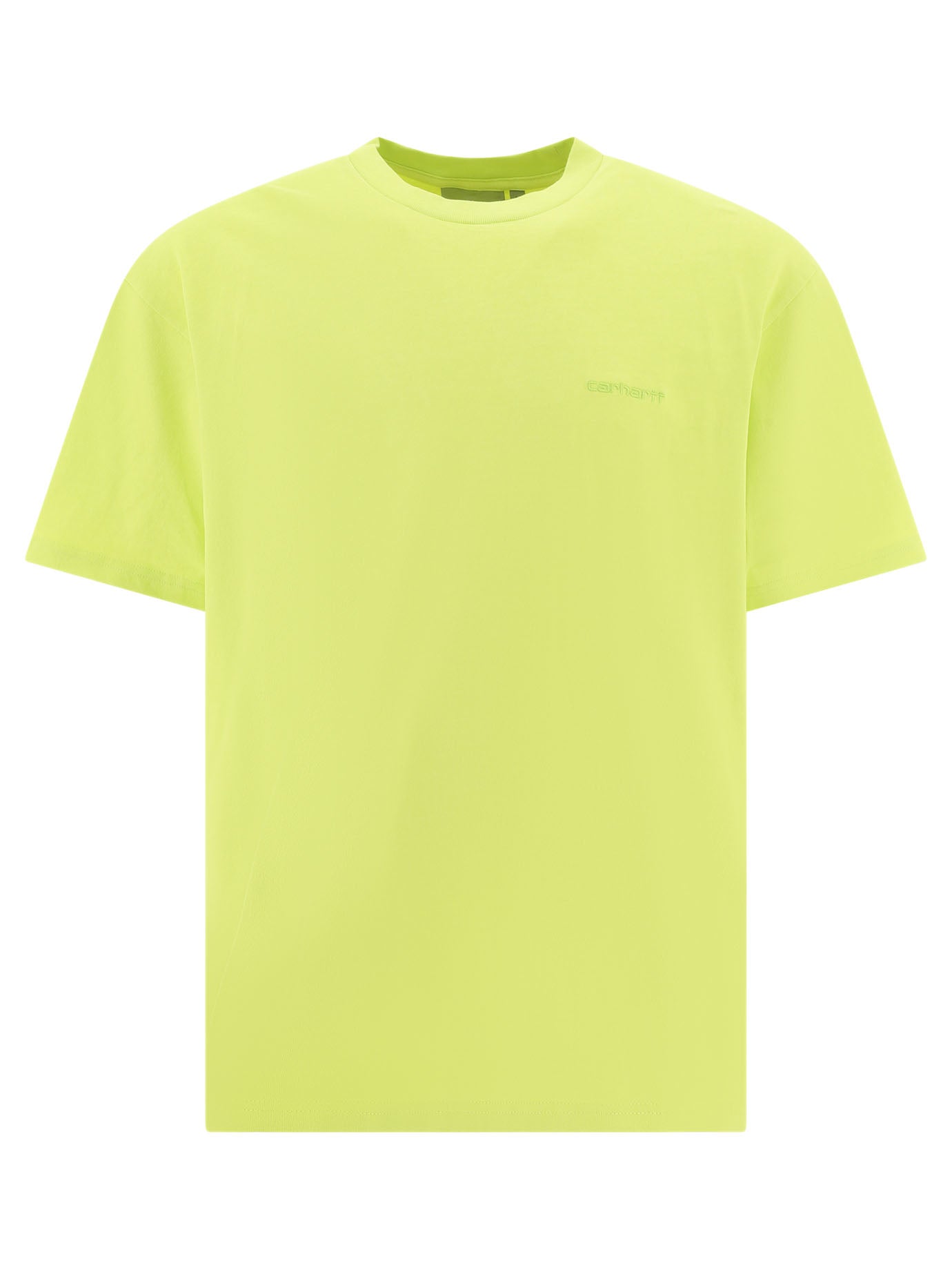 Carhartt Wip-Duster Script T-Shirts Verde-Uomo