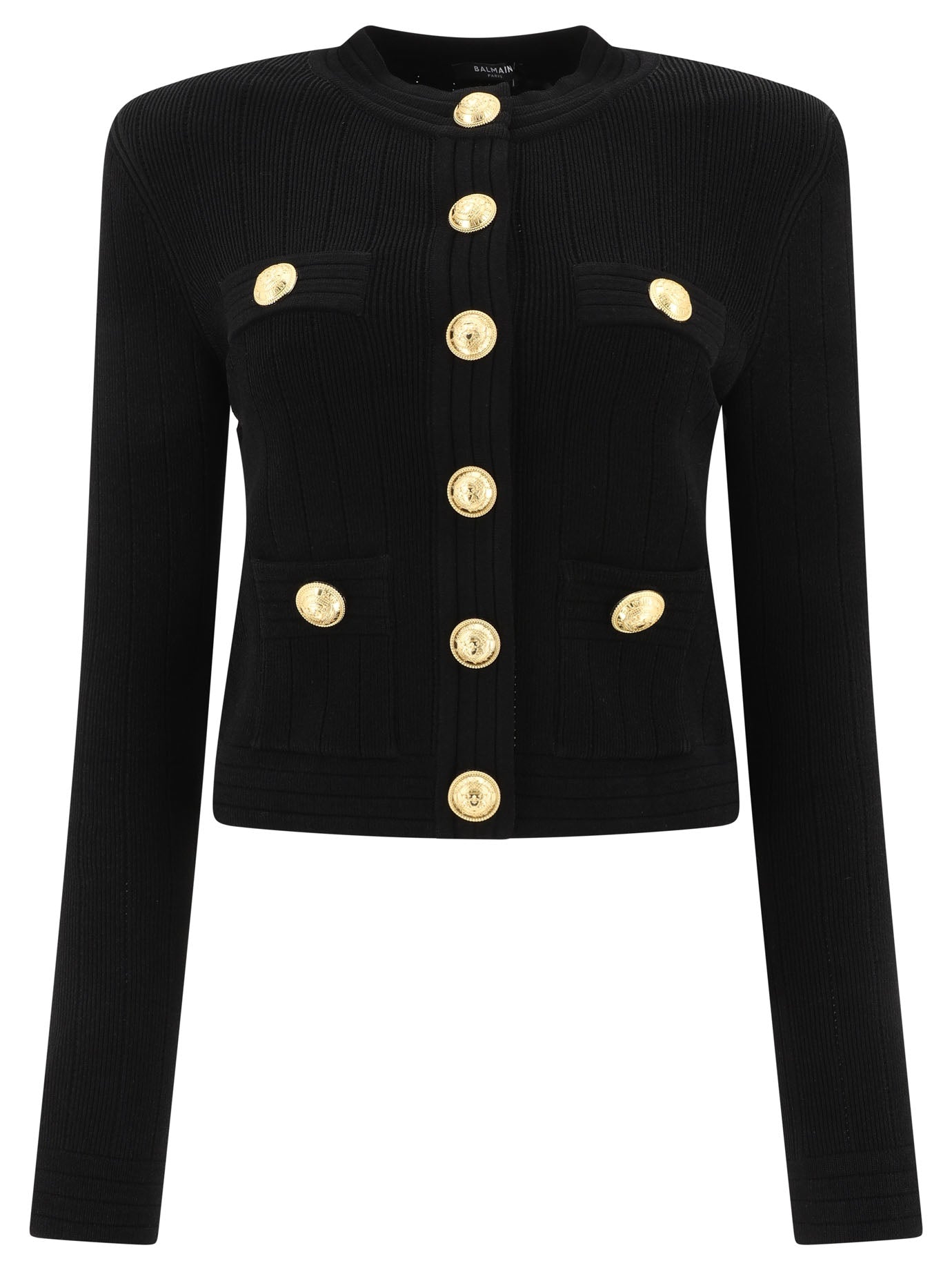 Balmain-6-Buttons Cardigan Knitwear Nero-Donna