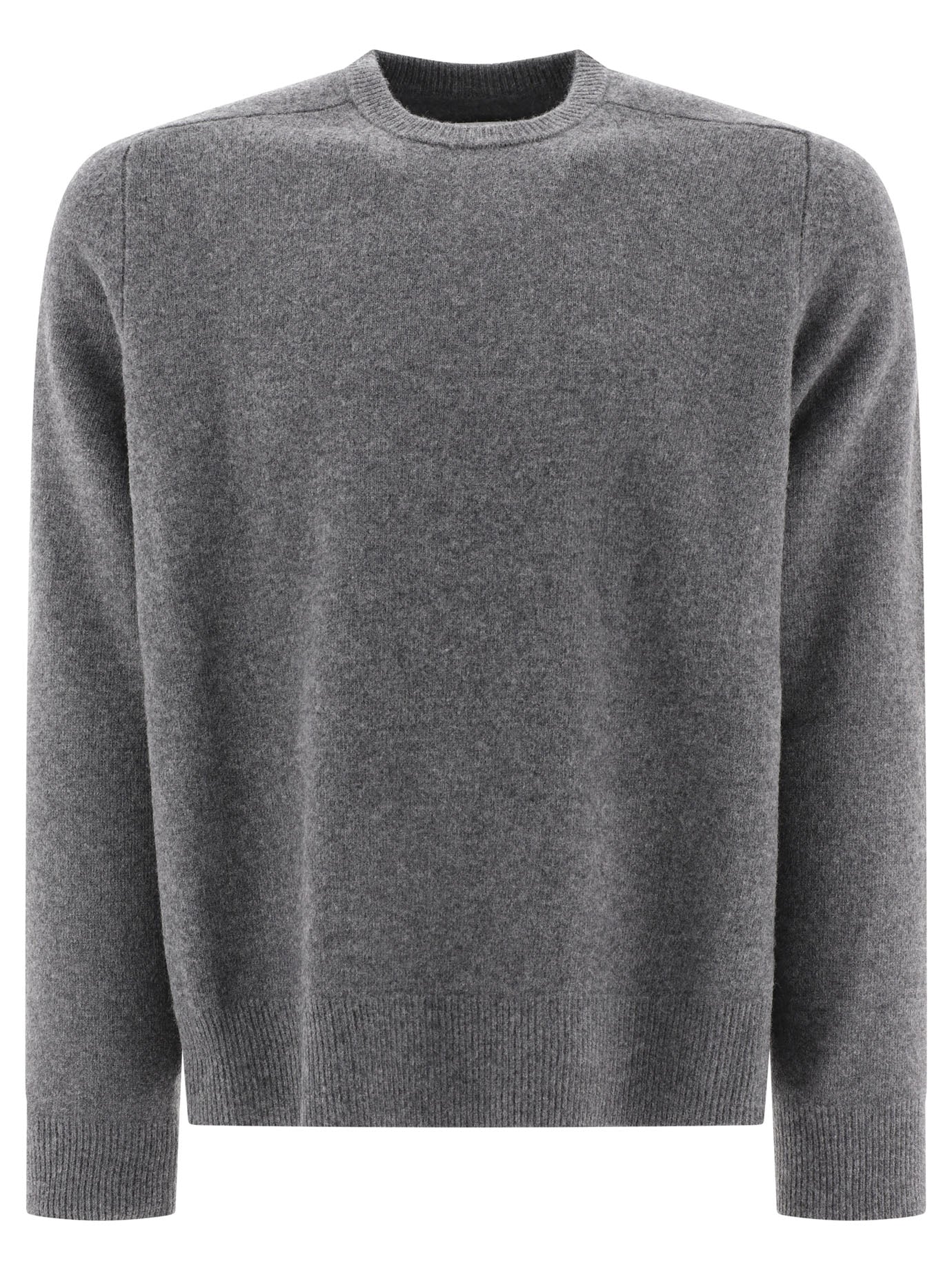 Maison Margiela-Wool Crewneck Sweater Knitwear Grey-Uomo