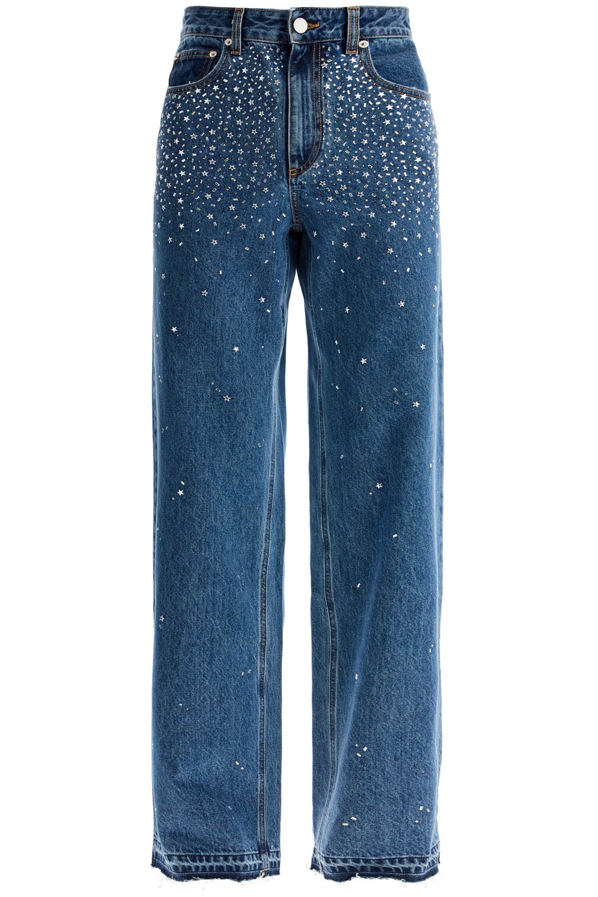 Alessandra Rich-Jeans Baggy Con Applicazioni-Donna