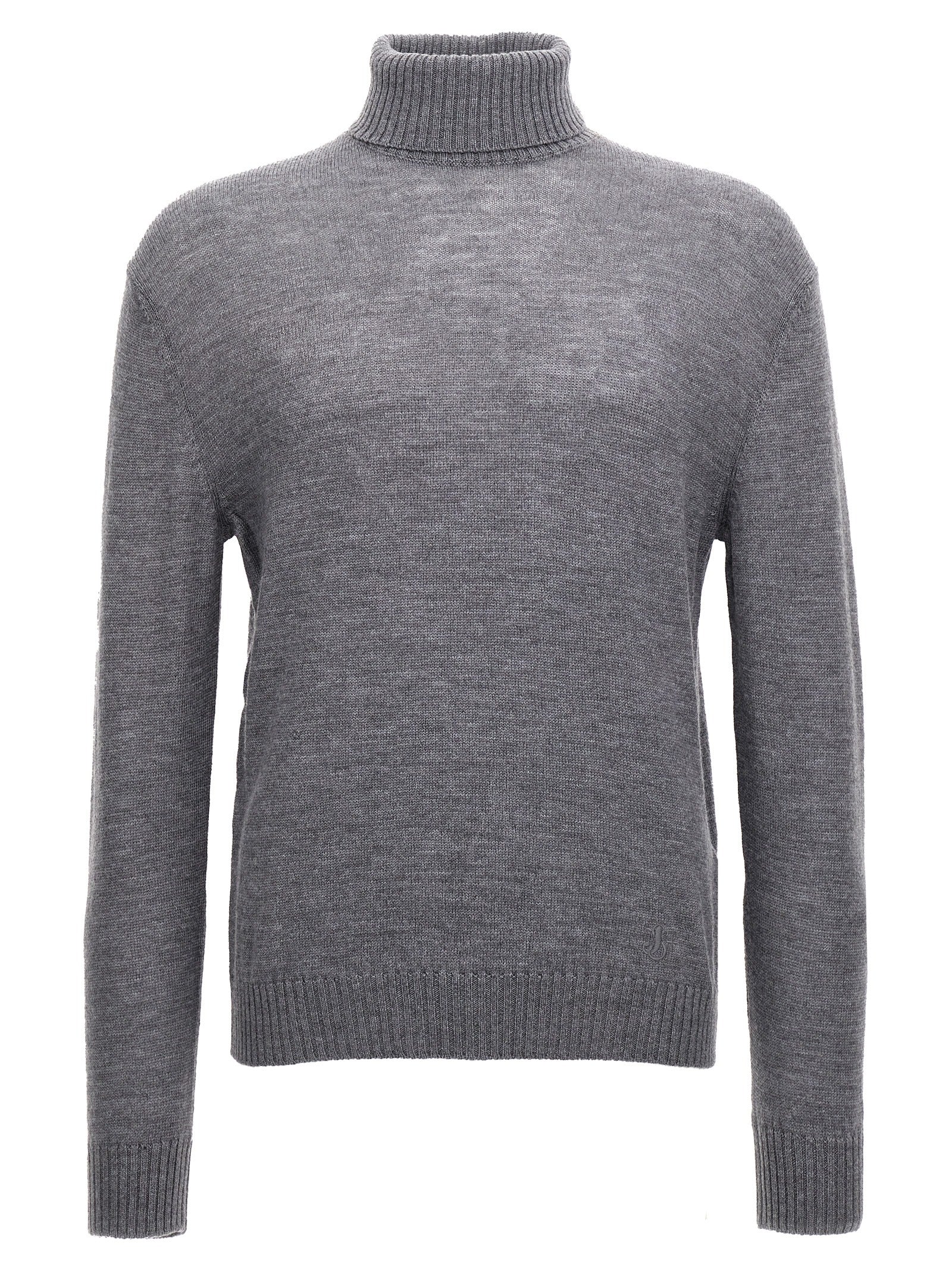 Jil Sander-High Neck Sweater Maglioni Grigio-Uomo