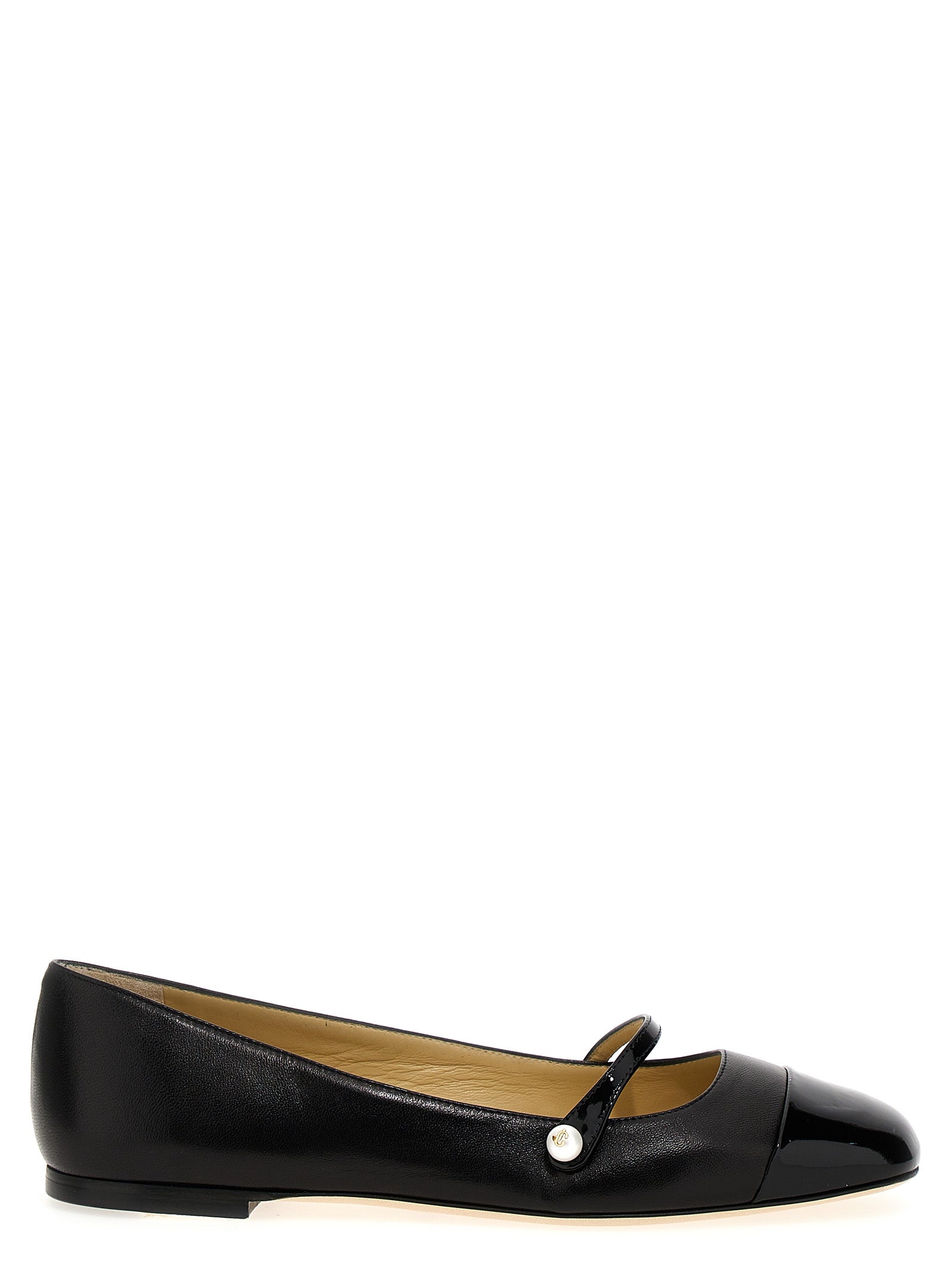 Jimmy Choo-Elisa Ballet Flats Flat Shoes Nero-Donna