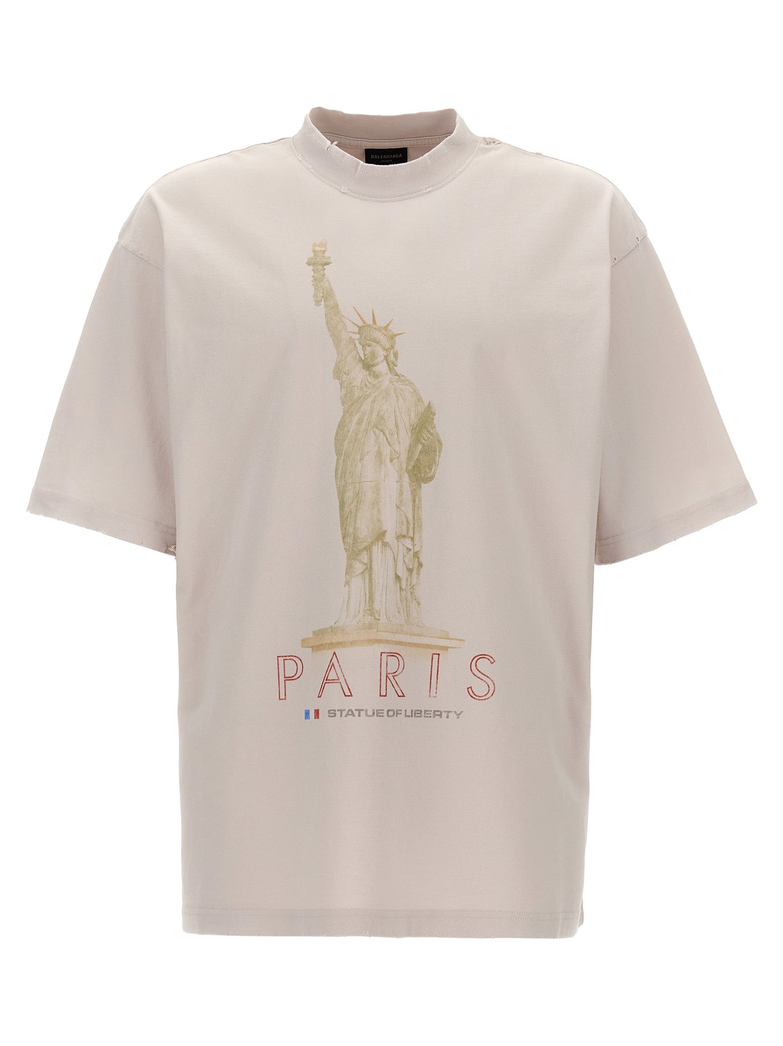 Balenciaga-Paris Liberty T Shirt Bianco-Uomo