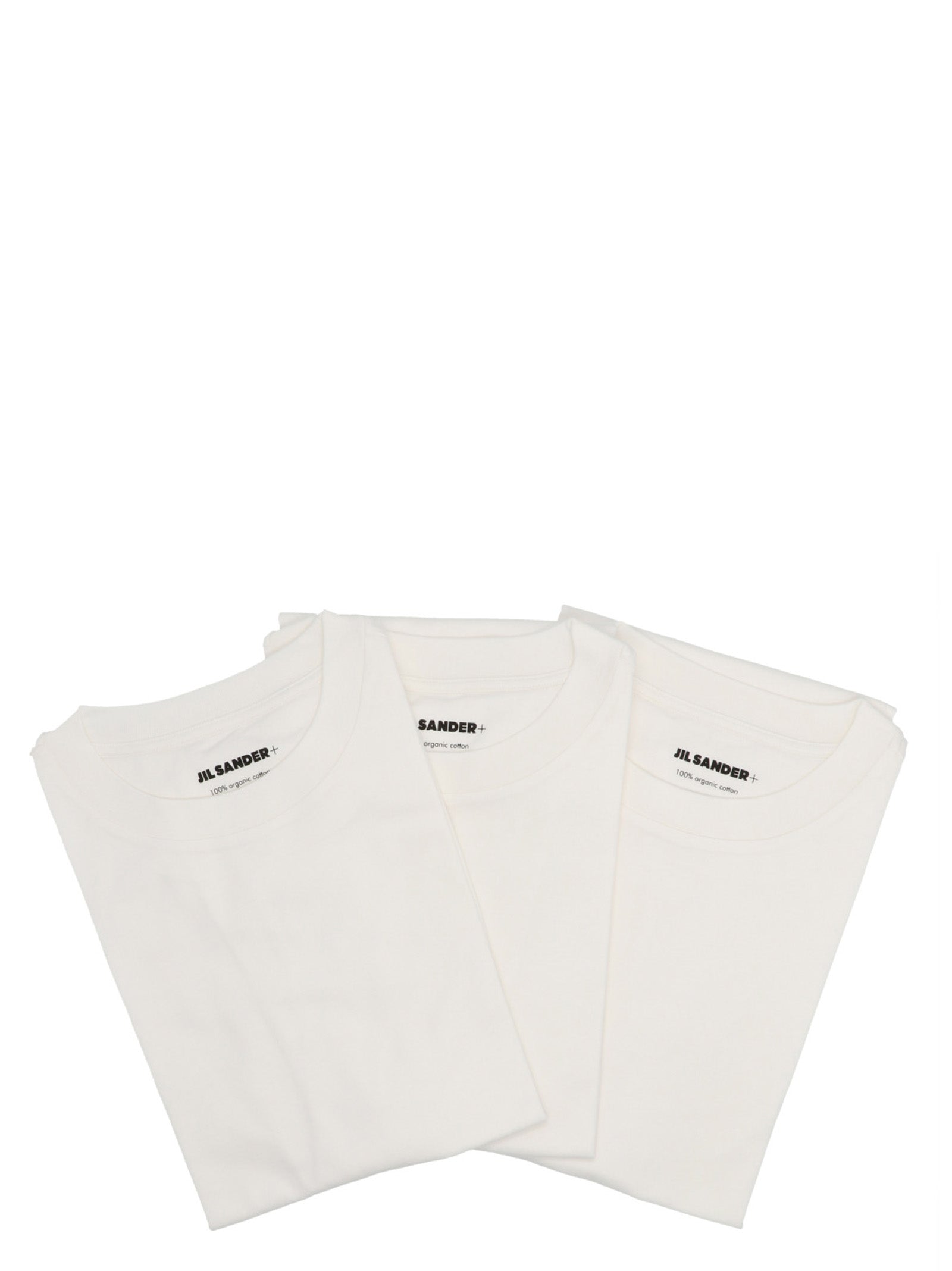 Jil Sander-Logo Pack Of 3 T Shirt Bianco-Uomo