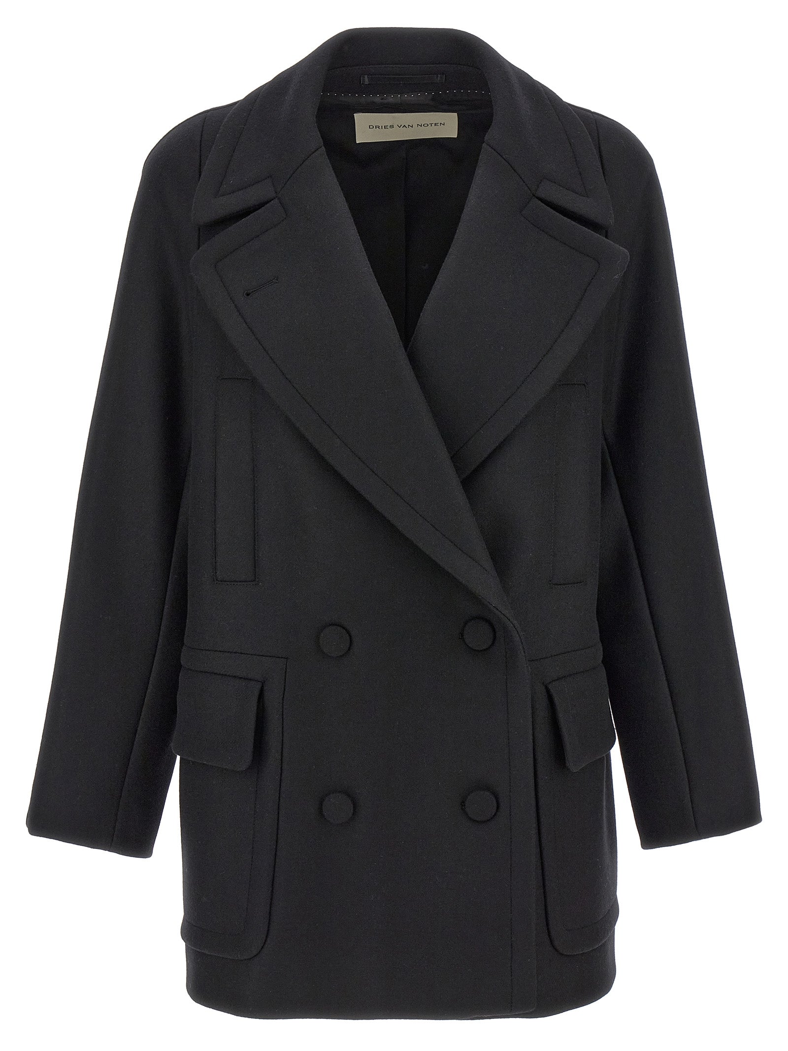 Dries Van Noten-Randia Trench E Impermeabili Nero-Donna