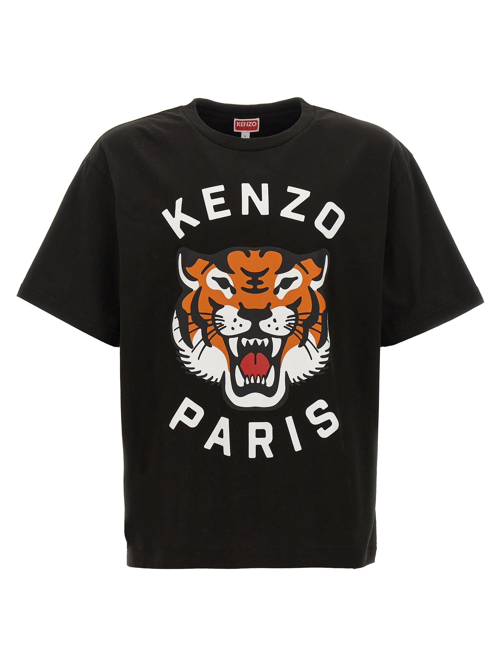 Kenzo-Kenzo Lucky Tiger T Shirt Nero-Uomo