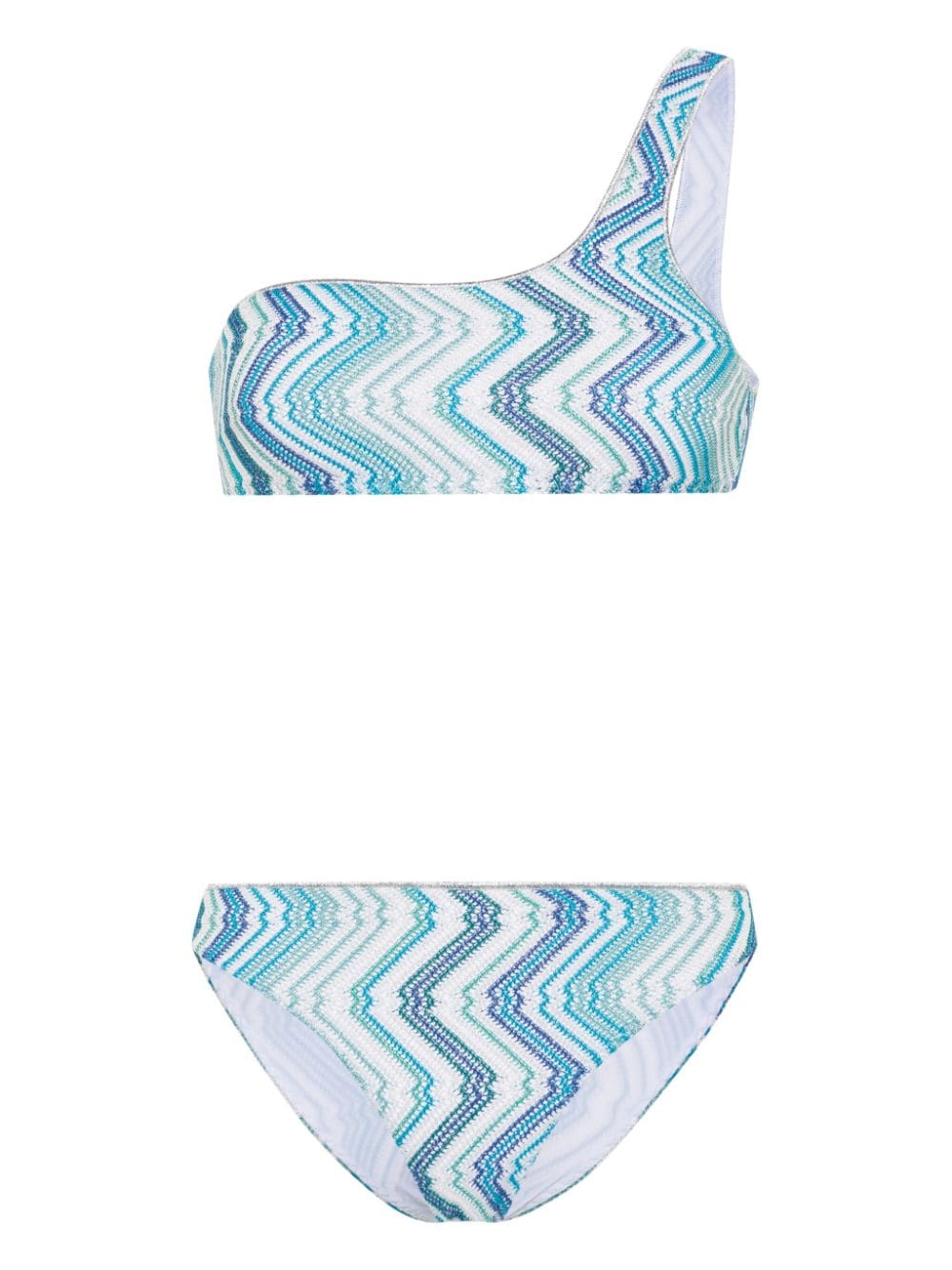 Missoni-Bikini monospalla con motivo a zigzag-Donna