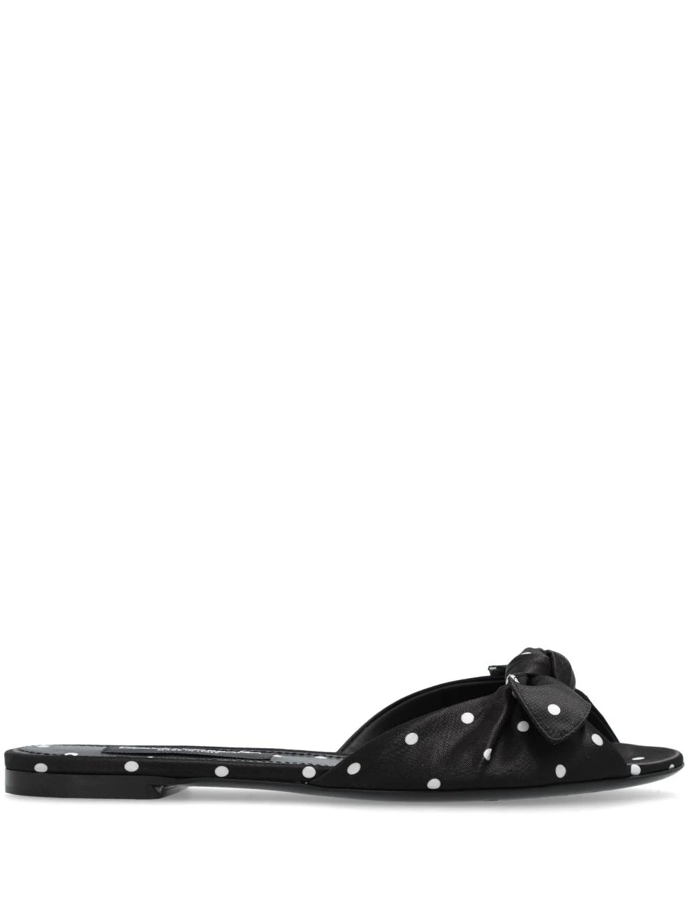 Dolce & Gabbana-Ciabatta flat raso stampato-Donna