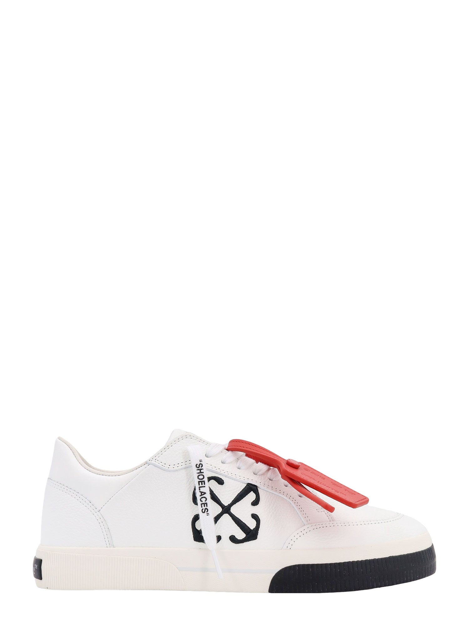 Off-White-Sneakers in pelle con iconica Zip Tie-Uomo