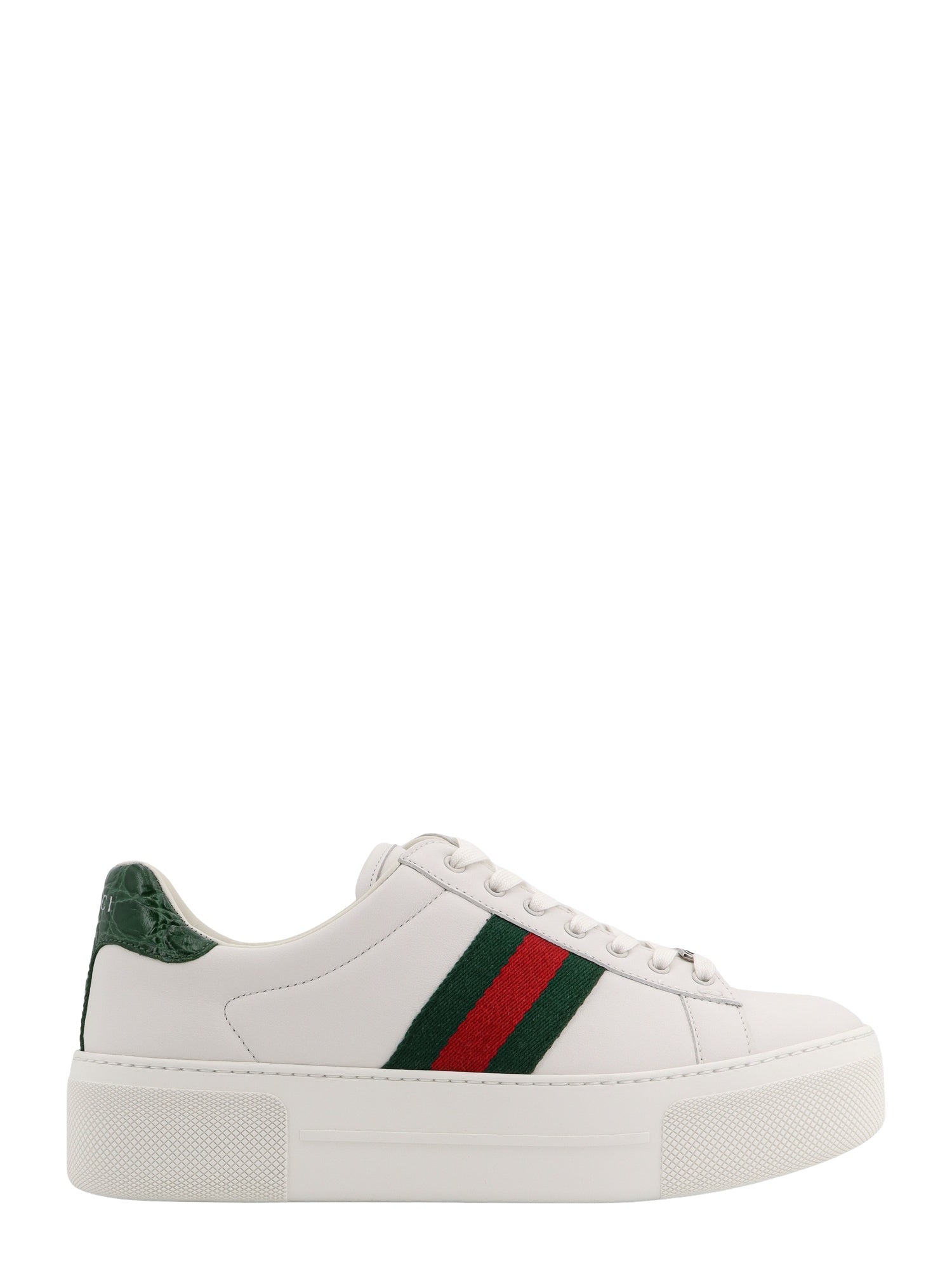 Gucci-Sneakers in pelle con targhetta in metallo ACE-Donna