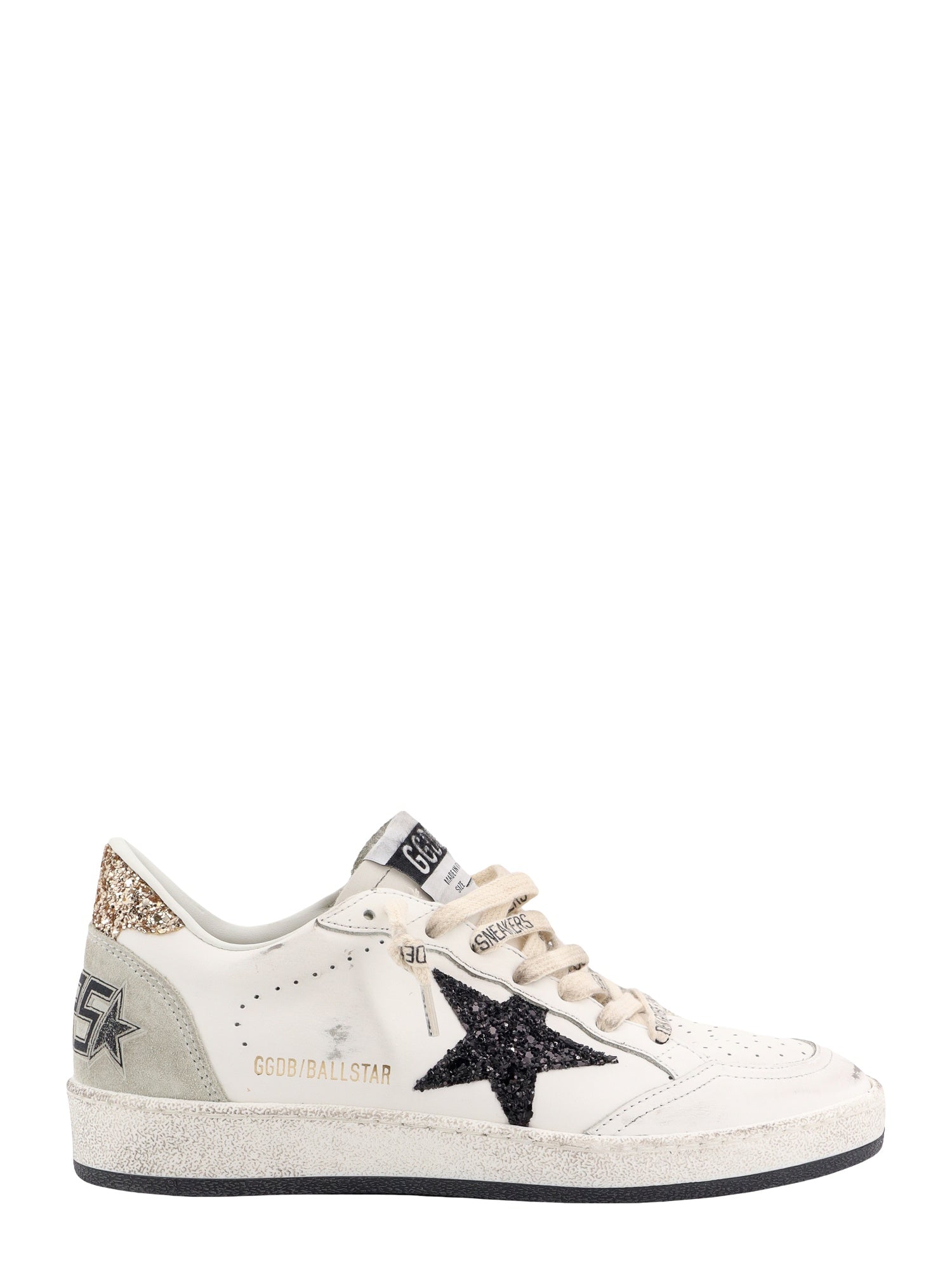 Golden Goose-Sneakers in pelle con dettaglio glitter-Donna