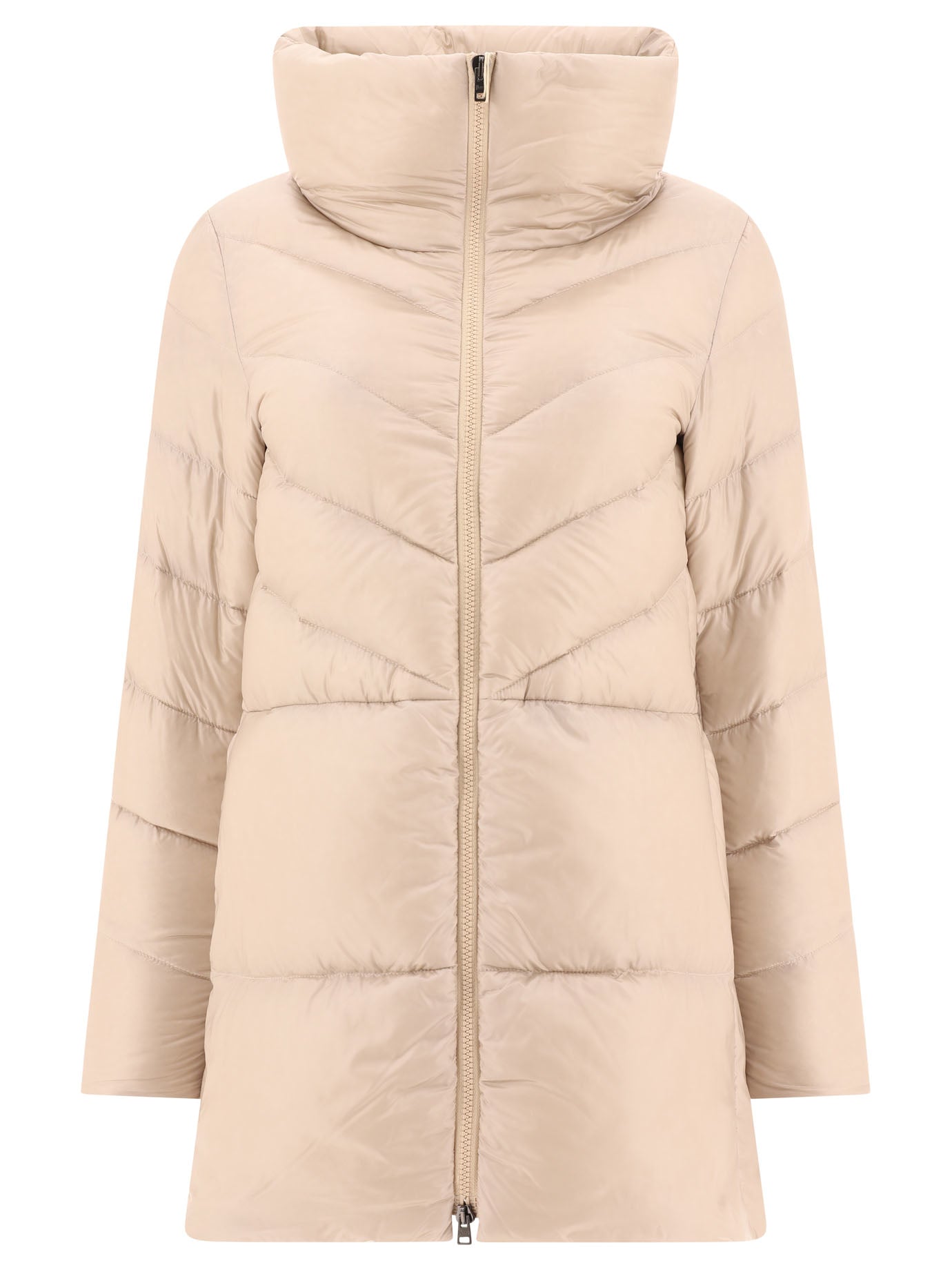 Herno-Chevron Coats Beige-Donna